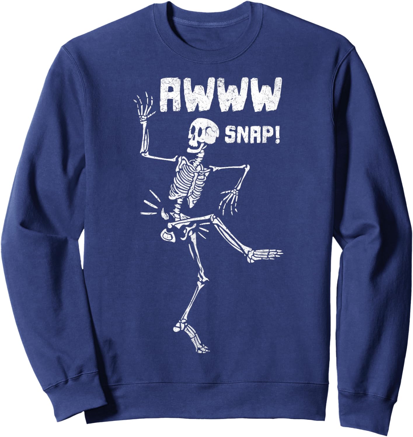 Awww Snap Funny Hip Broken Design For Surgery Survivor Sweatshirt - Sweatshirt | Navy