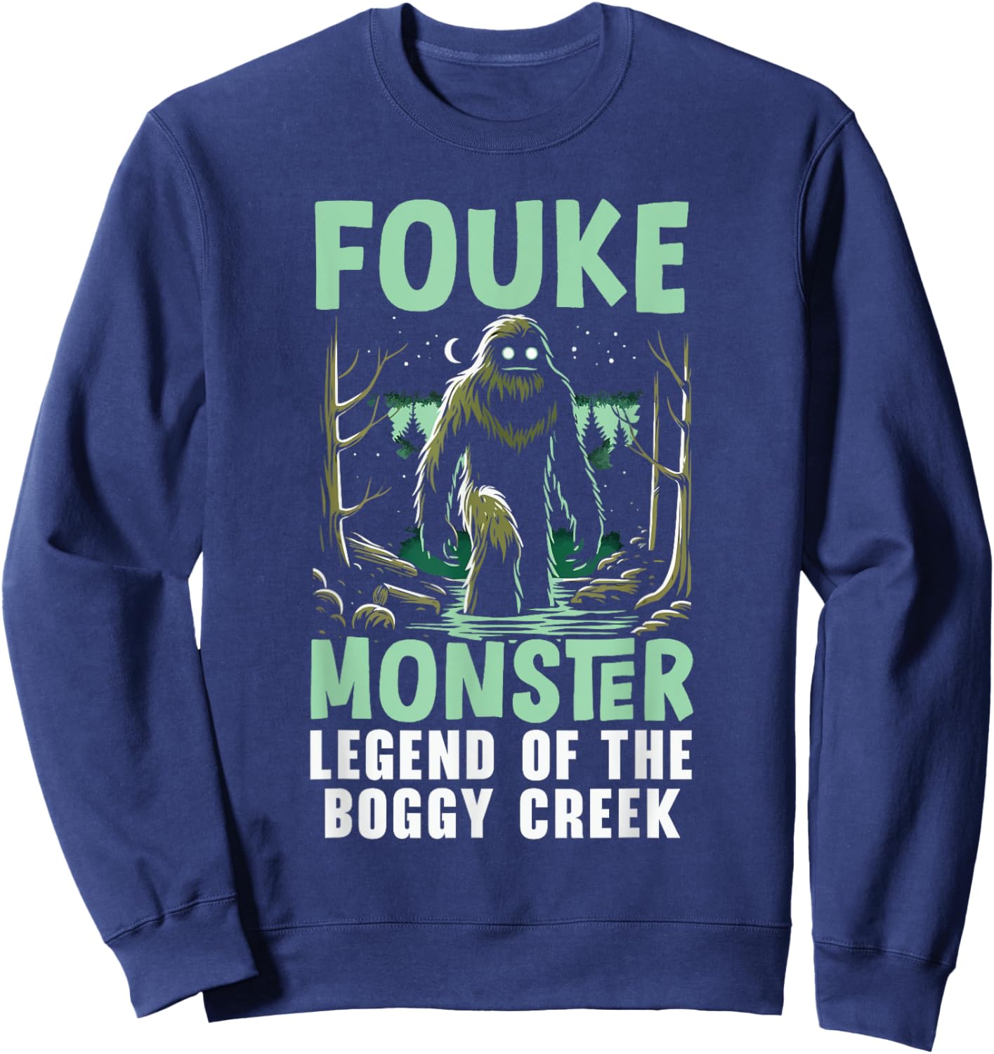 Fouke Monster Southern Sasquatch Cryptozoology Cryptid Sweatshirt - Sweatshirt | Navy