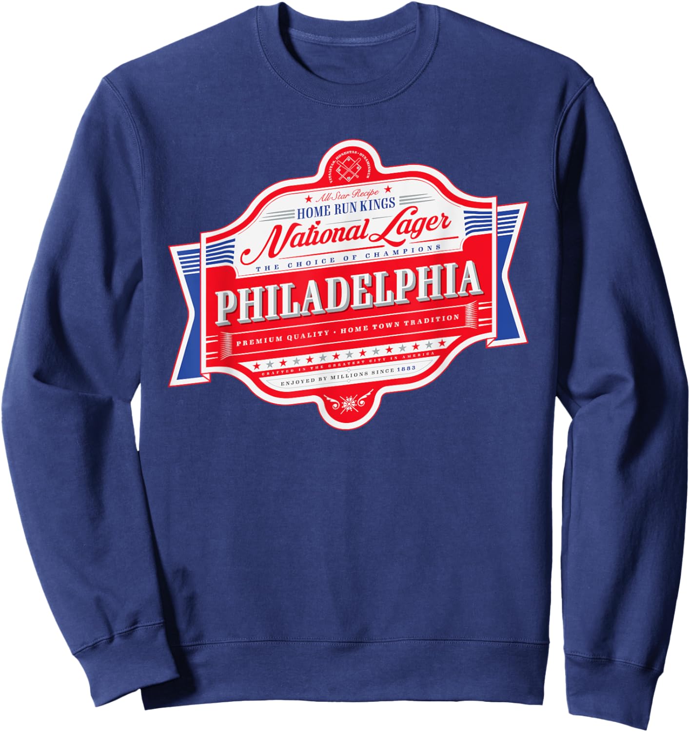 Vintage Philadelphia Beer Label - Philly Pride Sweatshirt - Sweatshirt | Navy