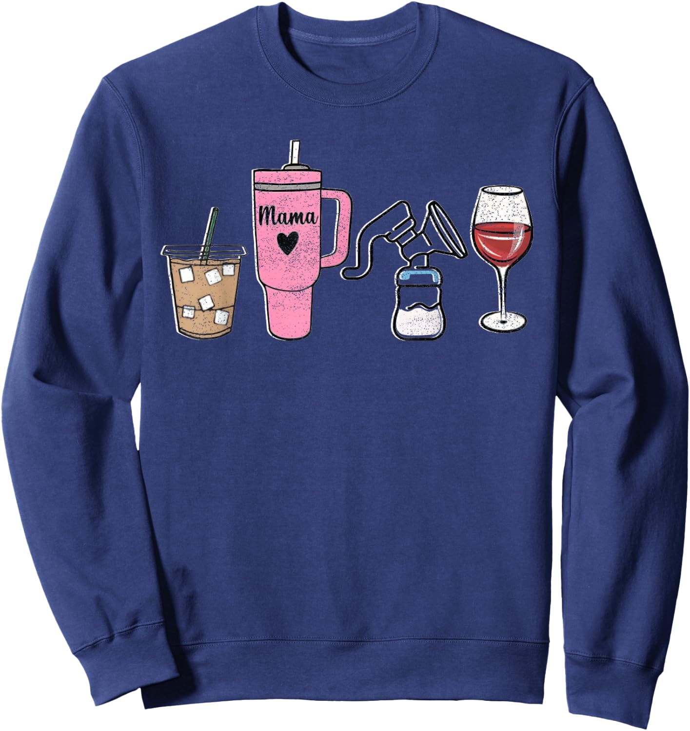 Funny Pumping Mom Boobery First Time Mom S Postpartum T Pump Sweatshirt - Sweatshirt | Navy