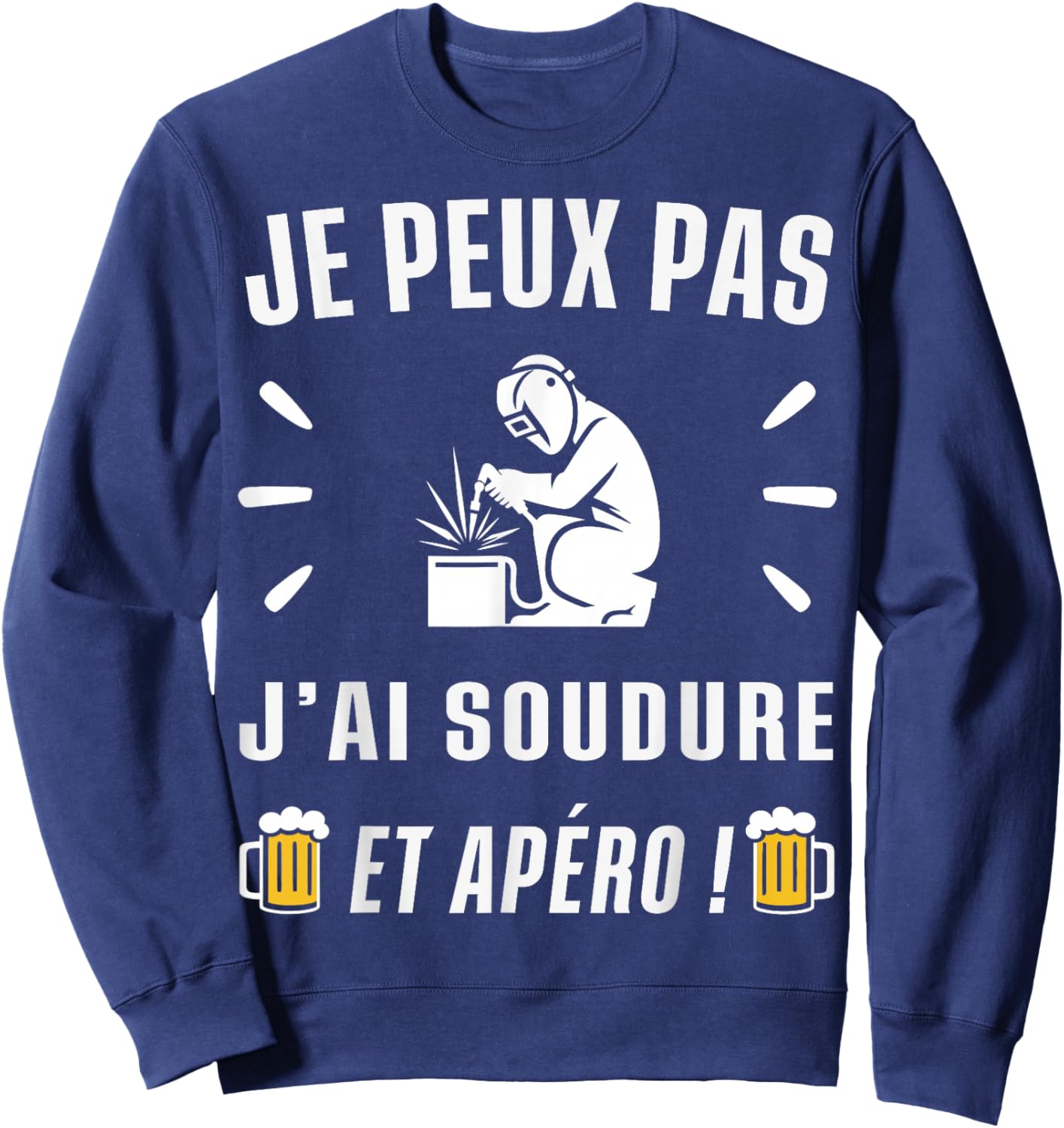 I Can't Have Welding , Black, S Sweatshirt - Sweatshirt | Navy