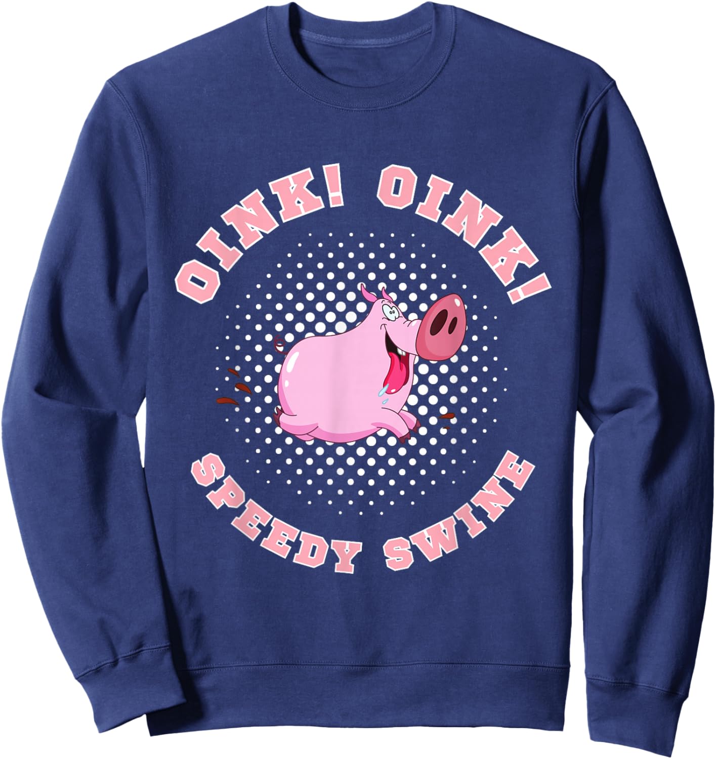 PIG Race Team Pig Running Team funny Pic Racing Sweatshirt - Sweatshirt | Navy