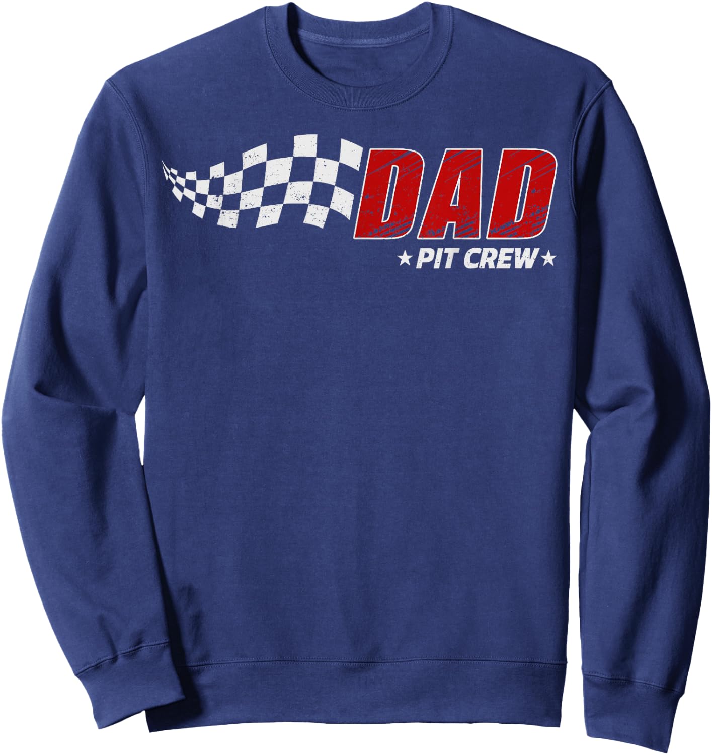 Dad Pit Crew Race Car Birthday Family Matching Pit Crew Sweatshirt - Sweatshirt | Navy