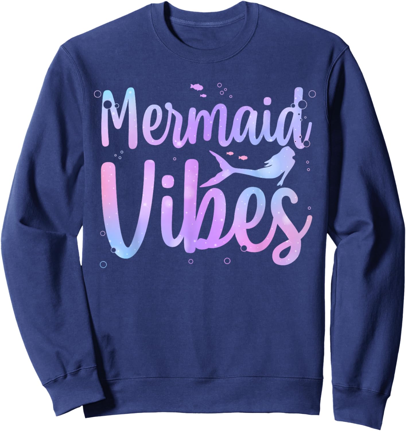 Cute Mermaid Girls Mythical Creature Mermaid Lover Sweatshirt - Sweatshirt | Navy