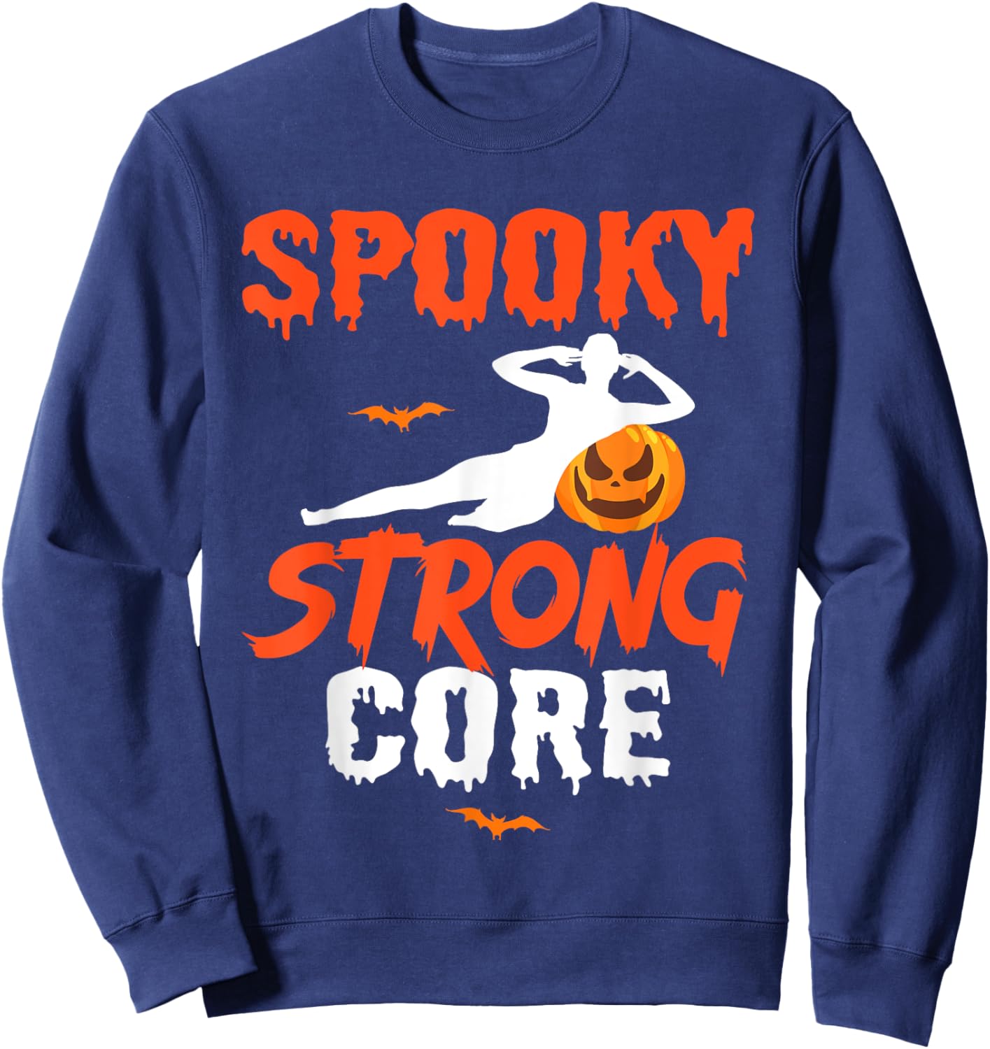 Halloween Pilates Instructor Horror Fitness Workout Gym Sweatshirt - Sweatshirt | Navy
