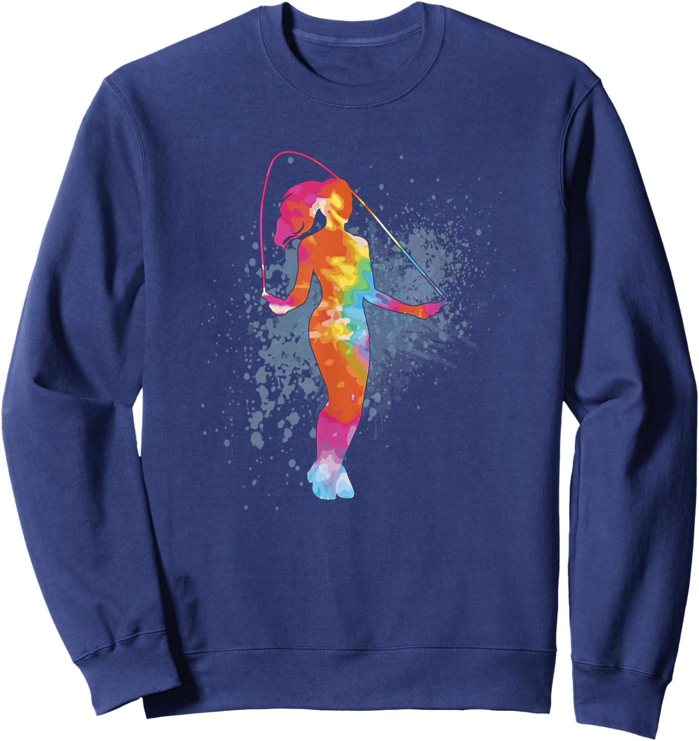 Fitness Roping - Jumping Rope Skipping Women Sweatshirt - Sweatshirt | Navy