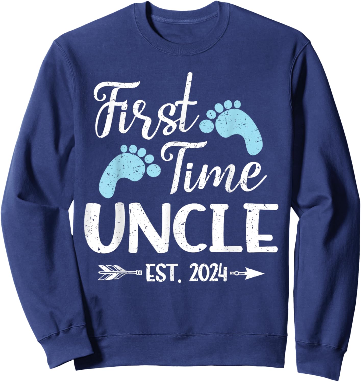 First Time Uncle Est 2024 Sweatshirt - Sweatshirt | Navy