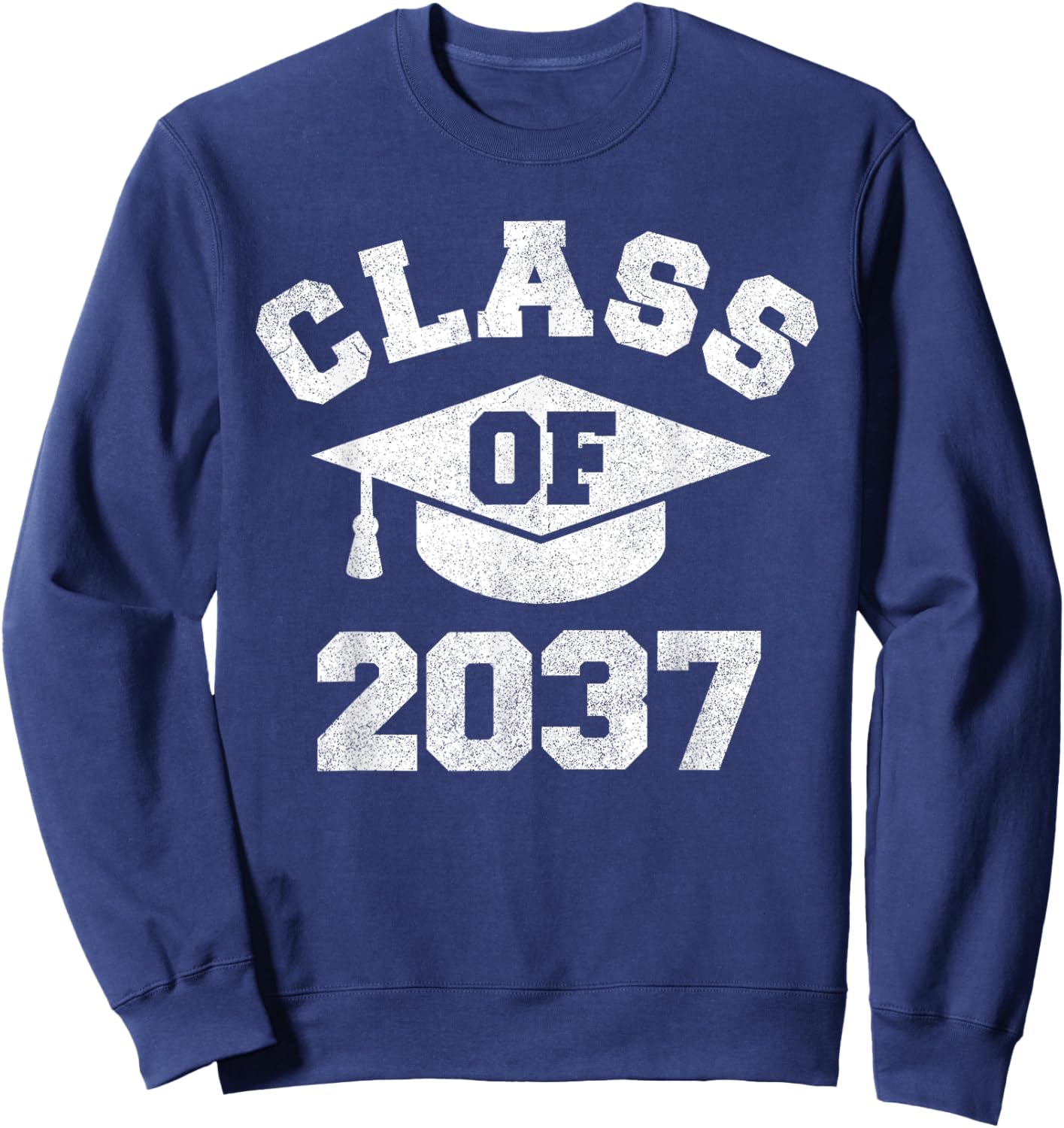 Class Of 2037 Grow With Me Shirt, Class Of 2037 Graduation Sweatshirt - Sweatshirt | Navy