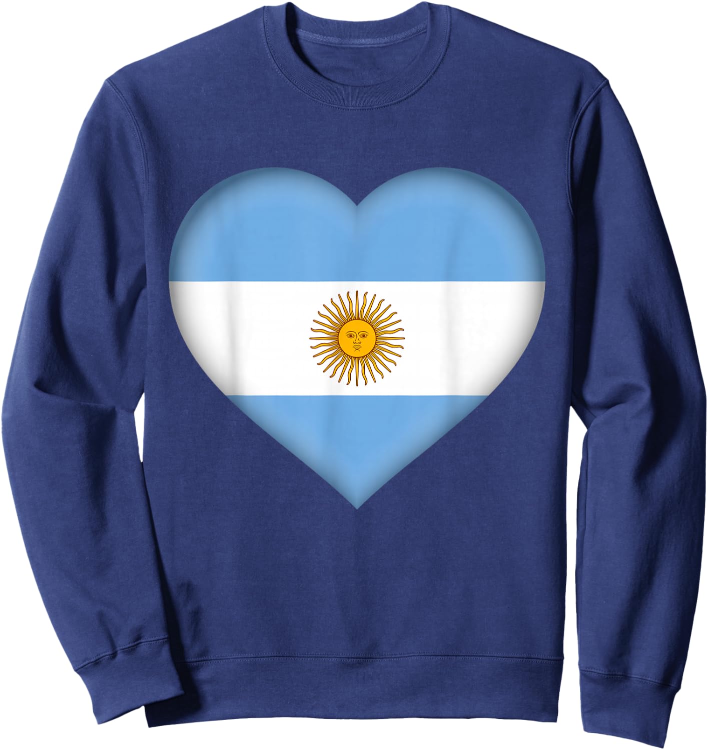 I Love Argentina | Argentinian Flag Heart Outfit Sweatshirt - Sweatshirt | Navy