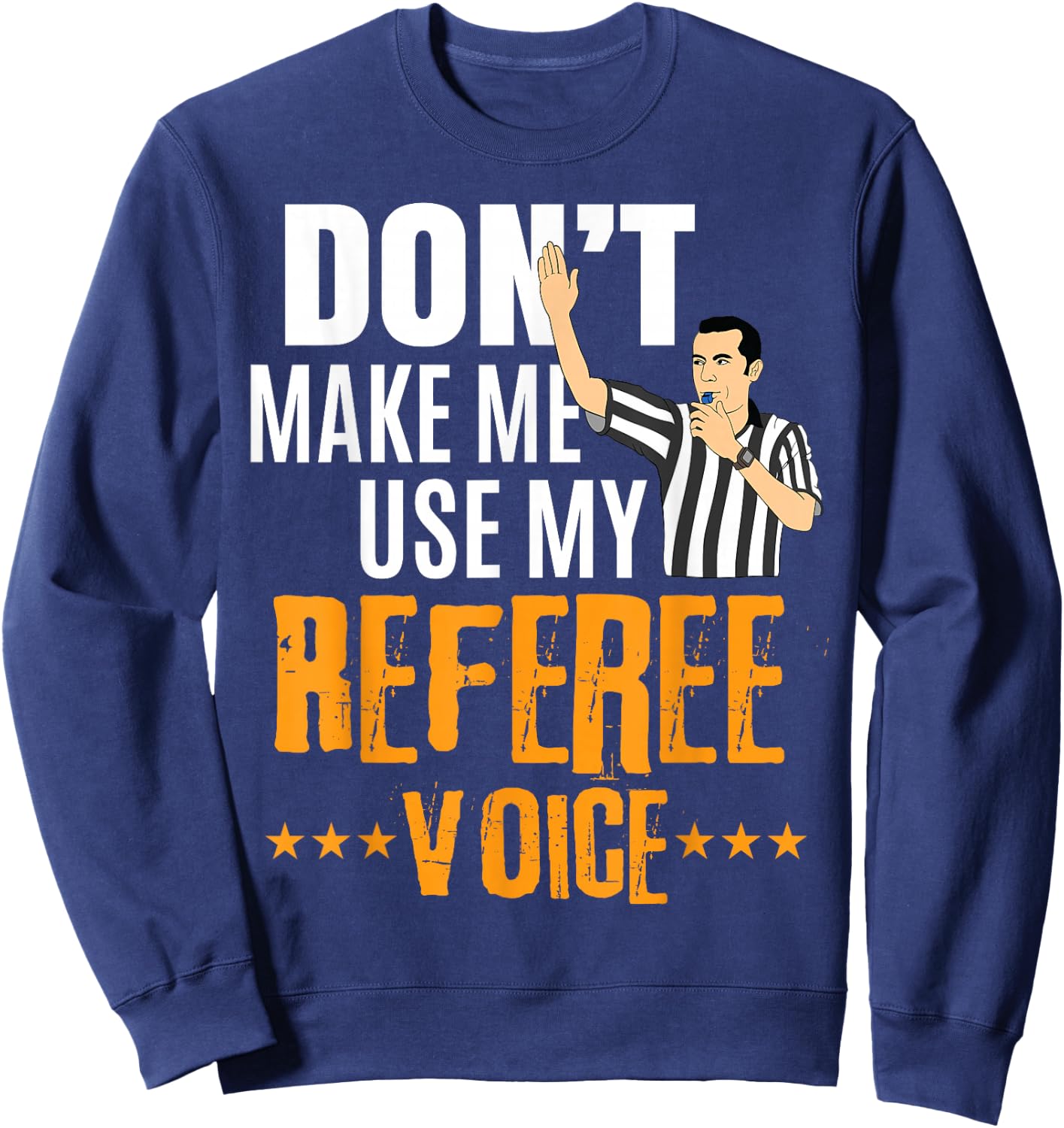 Funny Basketball Ref Hoops - Basketball Referee Sweatshirt - Sweatshirt | Navy