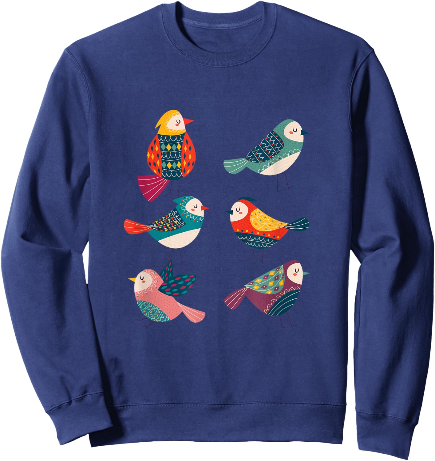 Retro Birds Bird Watching Bird Keeping Bird Lovers Sweatshirt - Sweatshirt | Navy