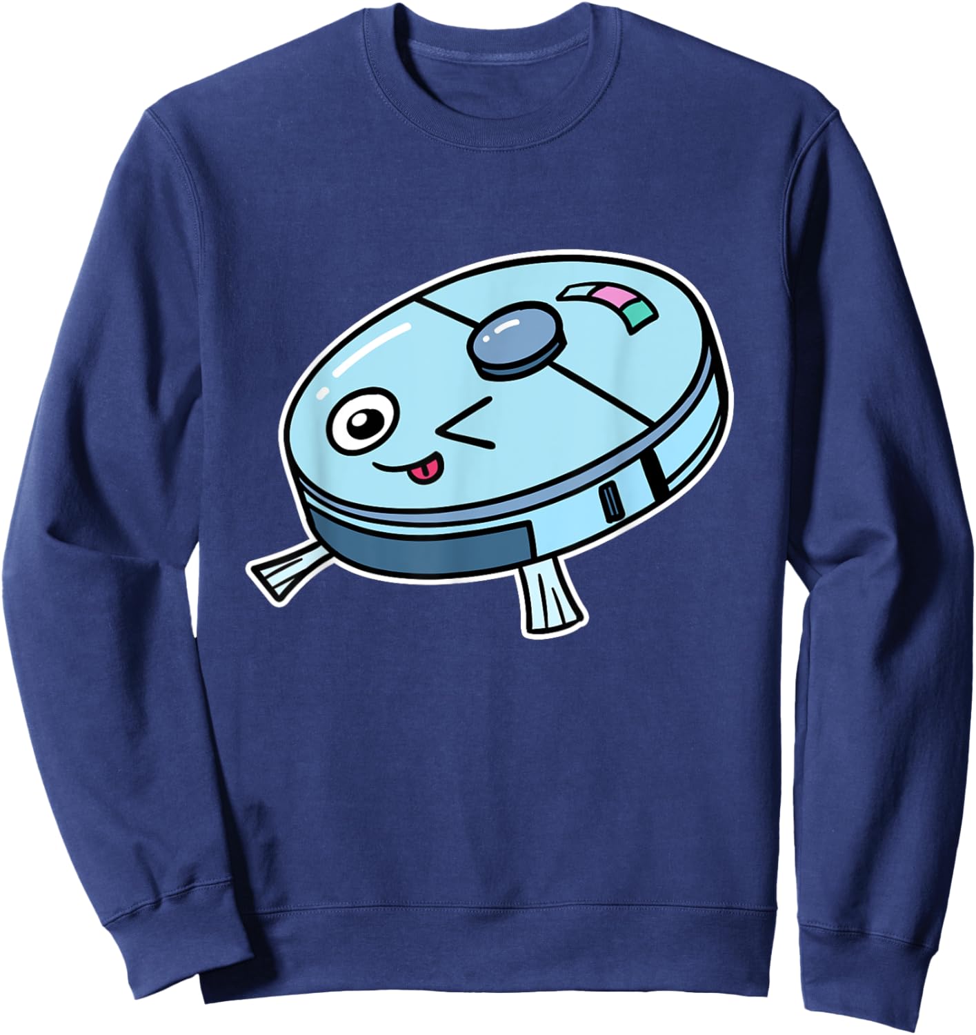 Cute Robot Vacuum Cleaner Vacuum Cleaner Robot Children Sweatshirt - Sweatshirt | Navy