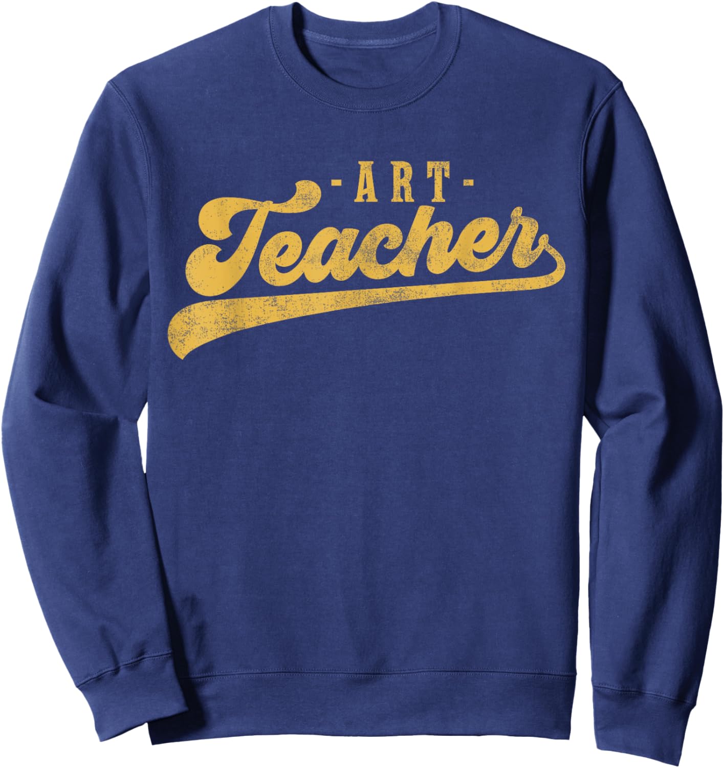 Art Teacher Men Women Cute Vintage Graphic Art Teacher Sweatshirt - Sweatshirt | Navy