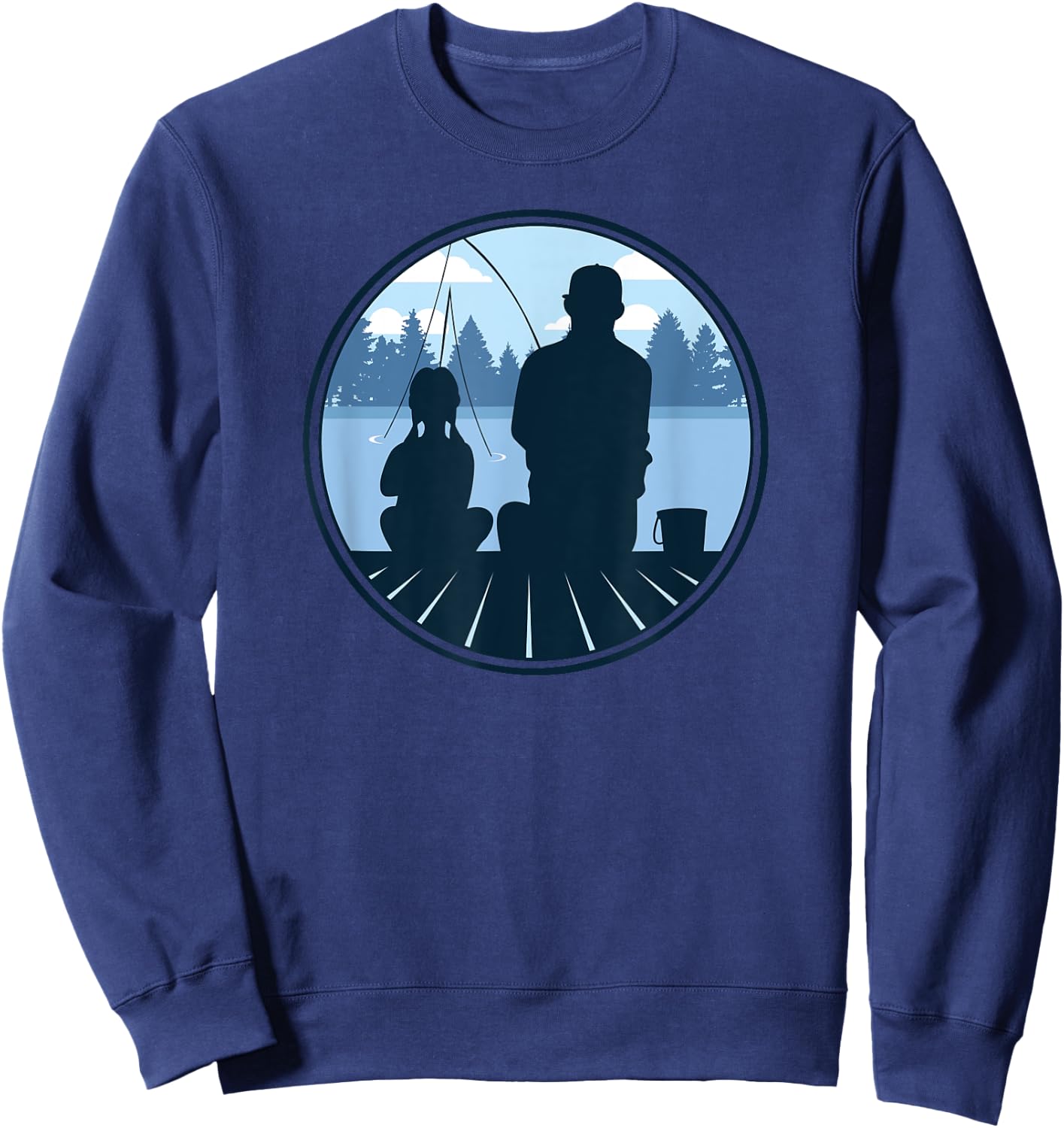 Father & Daughter Fishing Sweatshirt - Sweatshirt | Navy