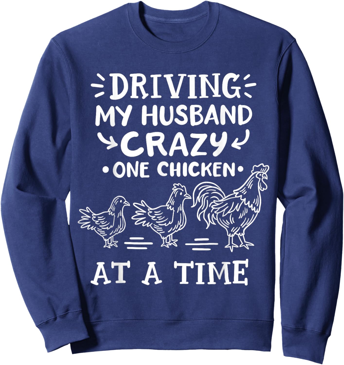 Crazy Chicken Lady Funny Chicken Sweatshirt - Sweatshirt | Navy