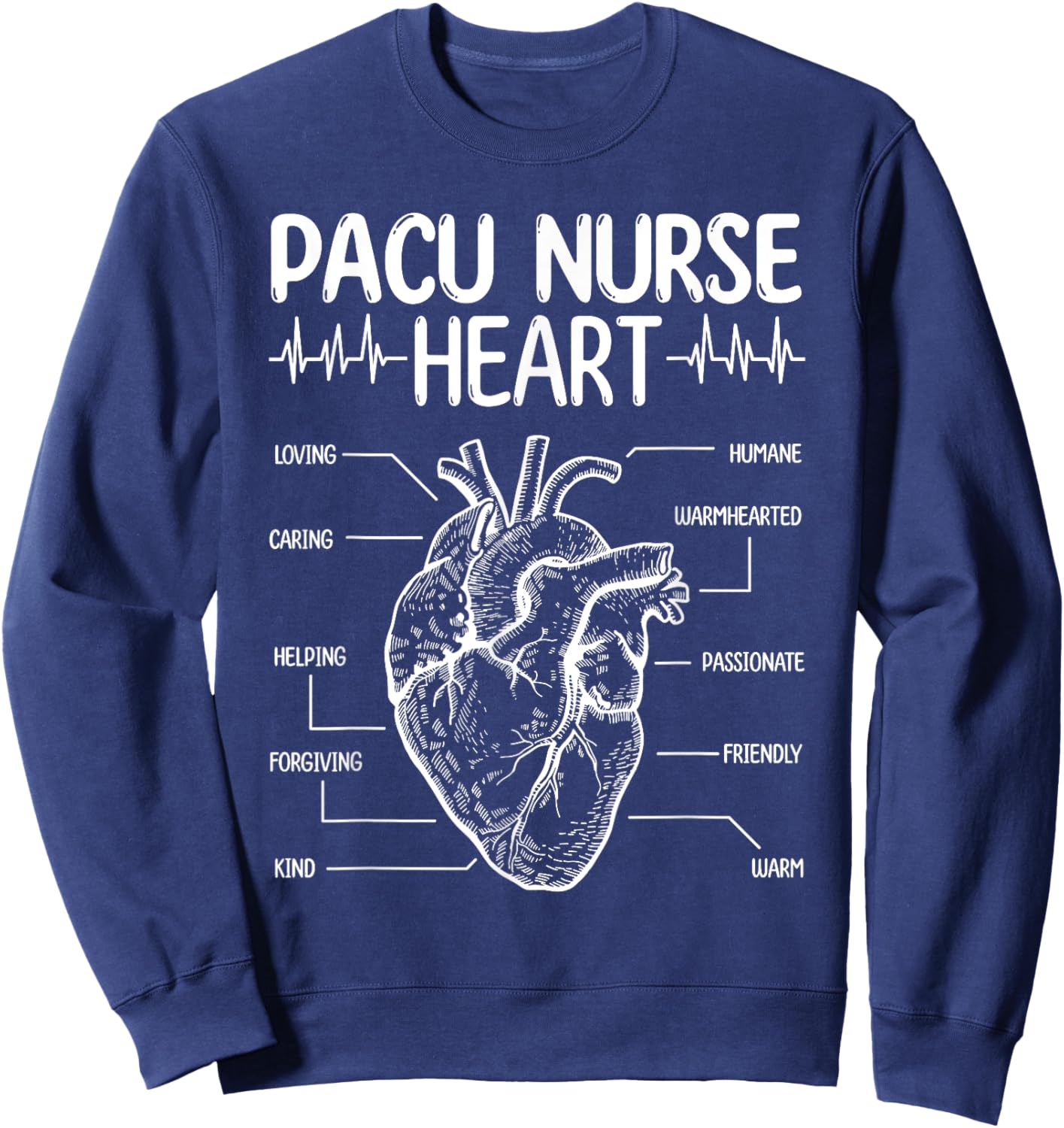 PACU Nurse Accessoires for Work PACU Nursing Essentials Sweatshirt - Sweatshirt | Navy