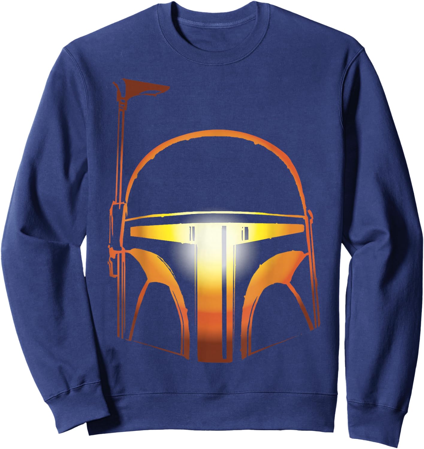 Star Wars Boba Fett Orange Halloween Helmet Glow Sweatshirt - Sweatshirt | Navy