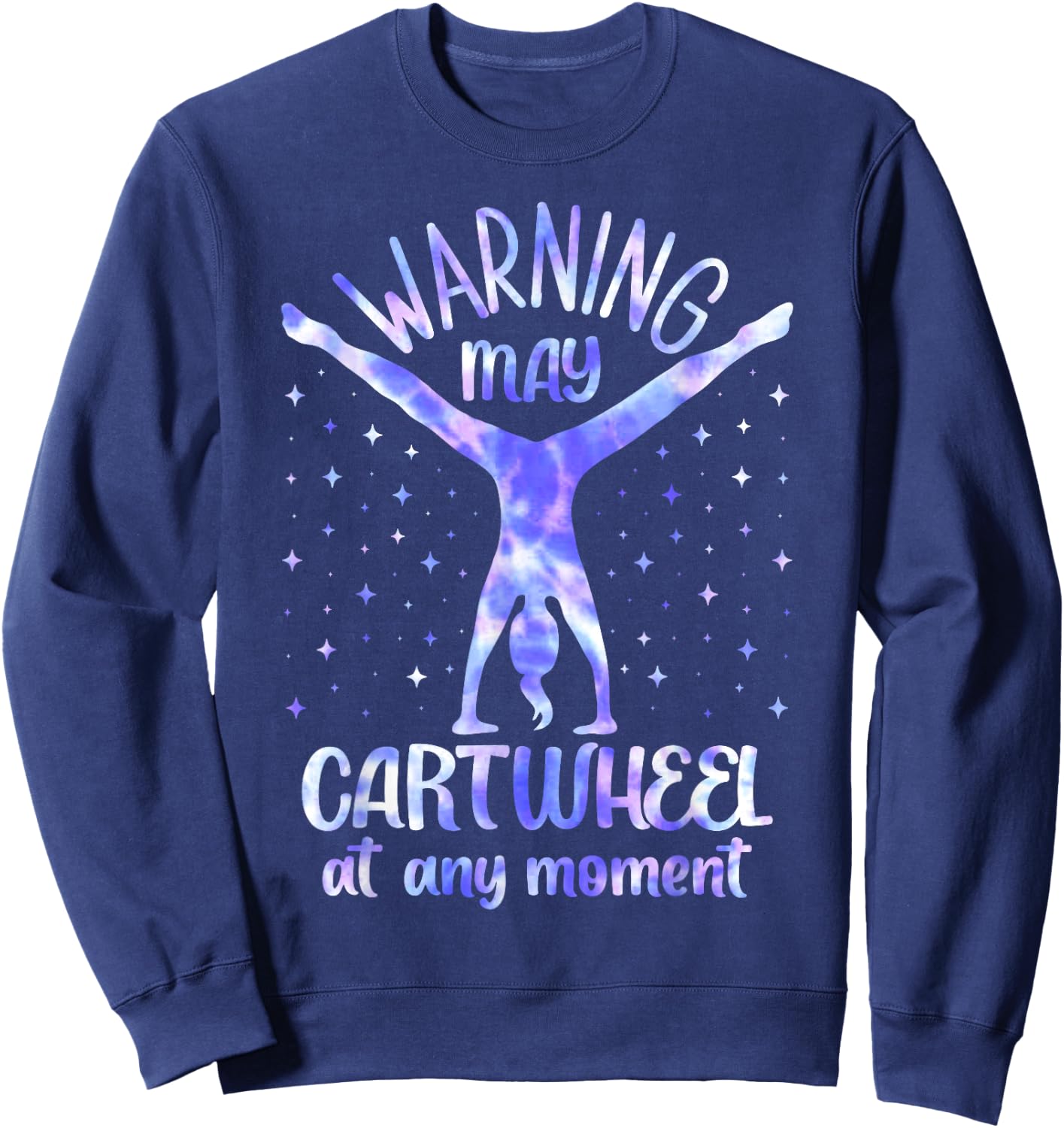 Cartwheel Gymnast Girl Tie Dye Gymnastic Girl Tumbling Sweatshirt - Sweatshirt | Navy