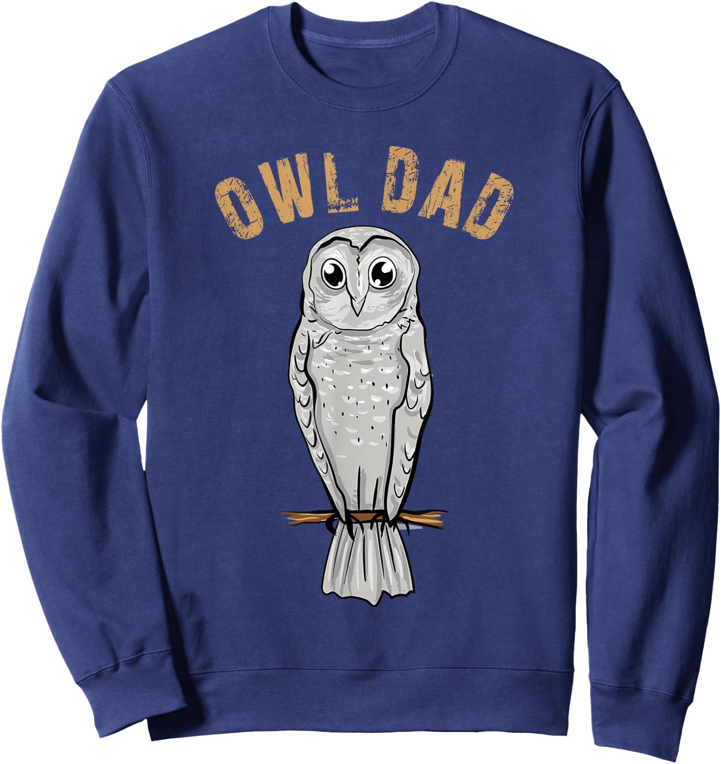 Owl Dad Lover Illustration Gift Owls Owner Gifts Sweatshirt - Sweatshirt | Navy