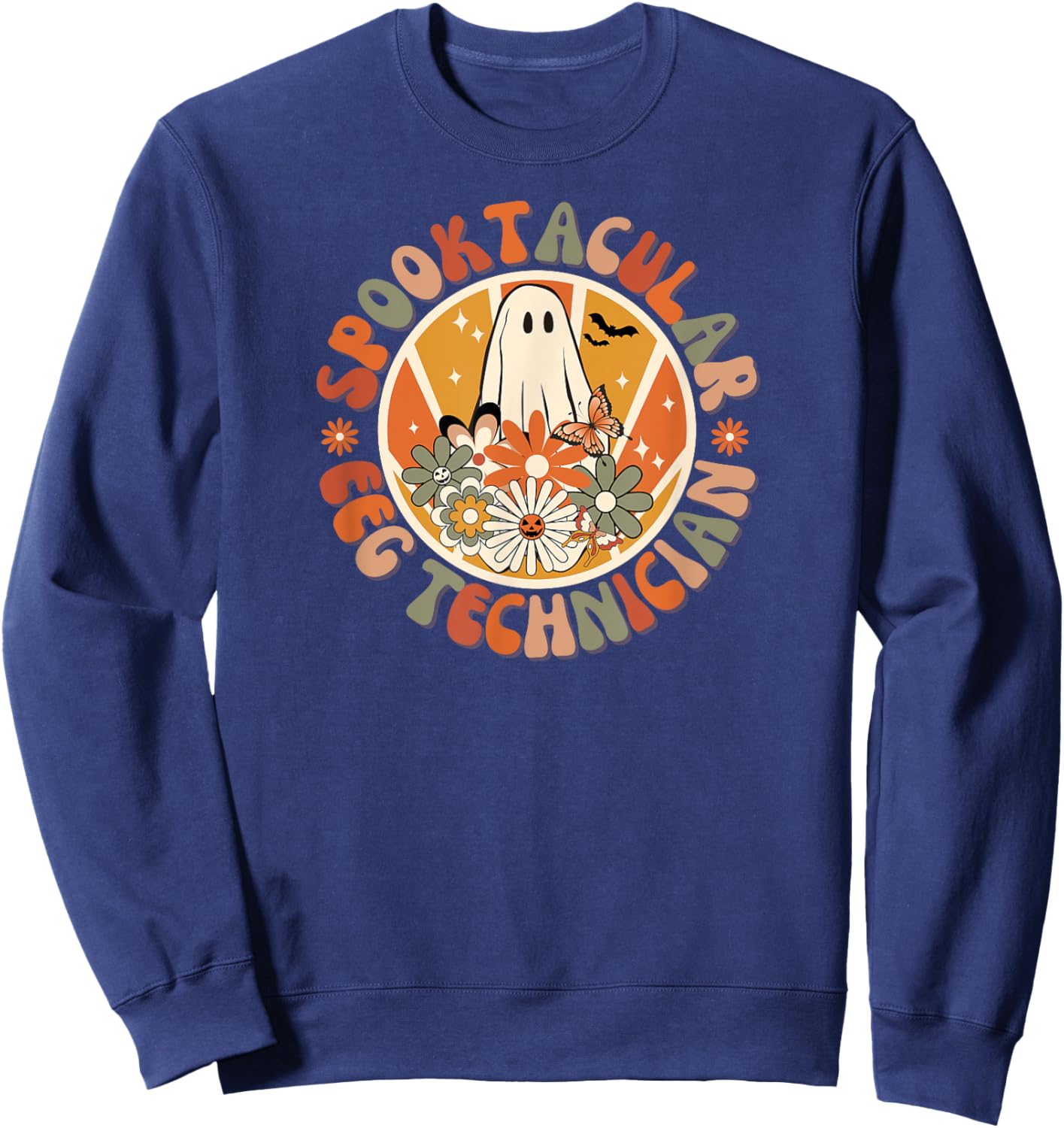 Spooktacular EEG Technician, EEG Tech, Halloween, Fall Sweatshirt - Sweatshirt | Navy