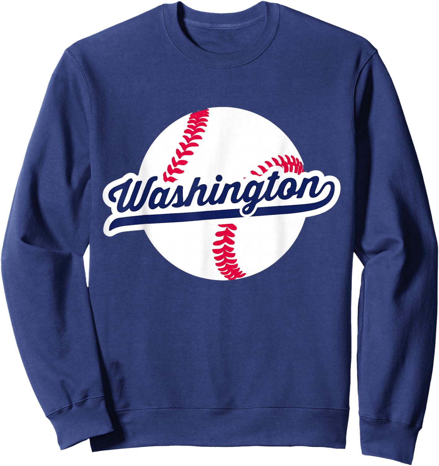Washington DC Baseball Vintage Pride Love City Sweatshirt - Sweatshirt | Navy