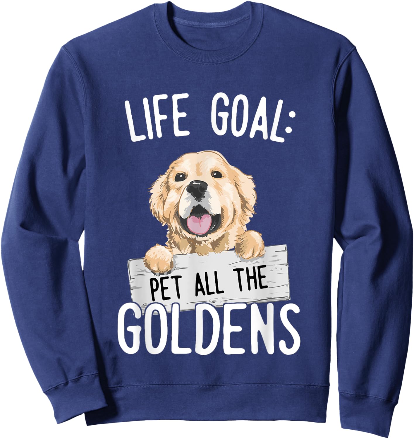 Pet all Goldens - Golden Retriever , Women and Kids Sweatshirt - Sweatshirt | Navy