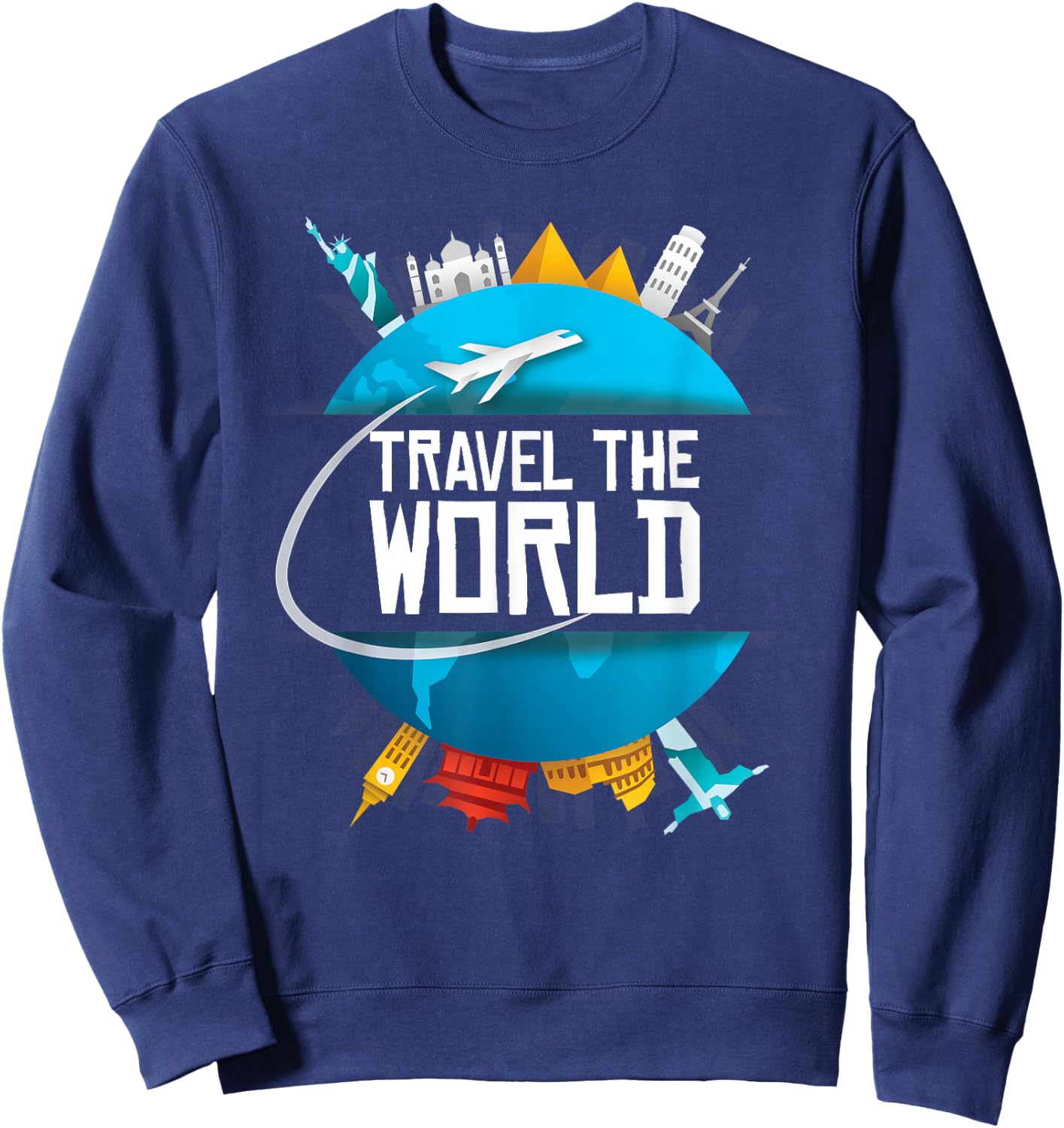 World Trip Travel Around The World Traveller Gift Sweatshirt - Sweatshirt | Navy