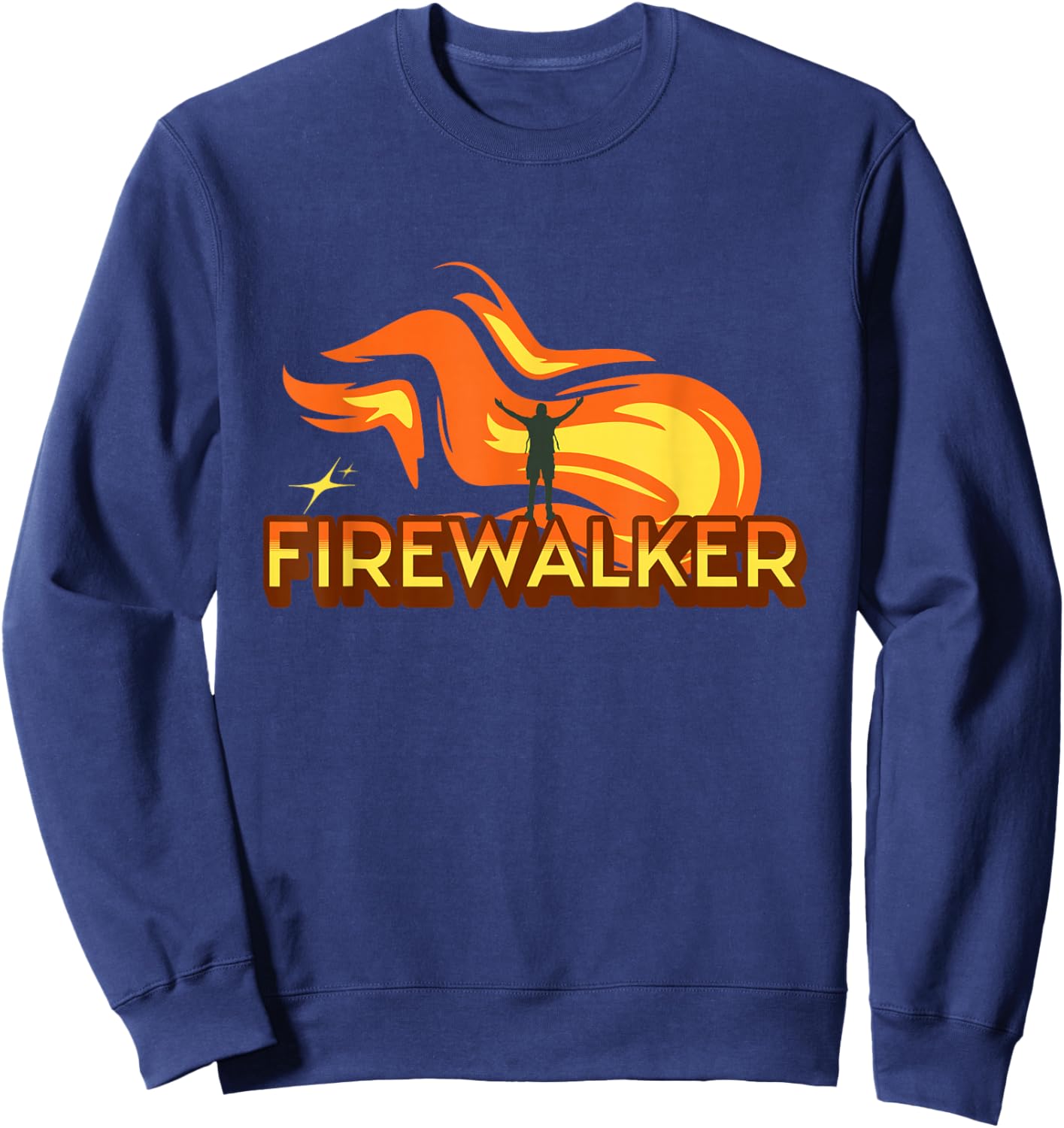 Firewalker A Motivation. The Fire Run Sweatshirt - Sweatshirt | Navy