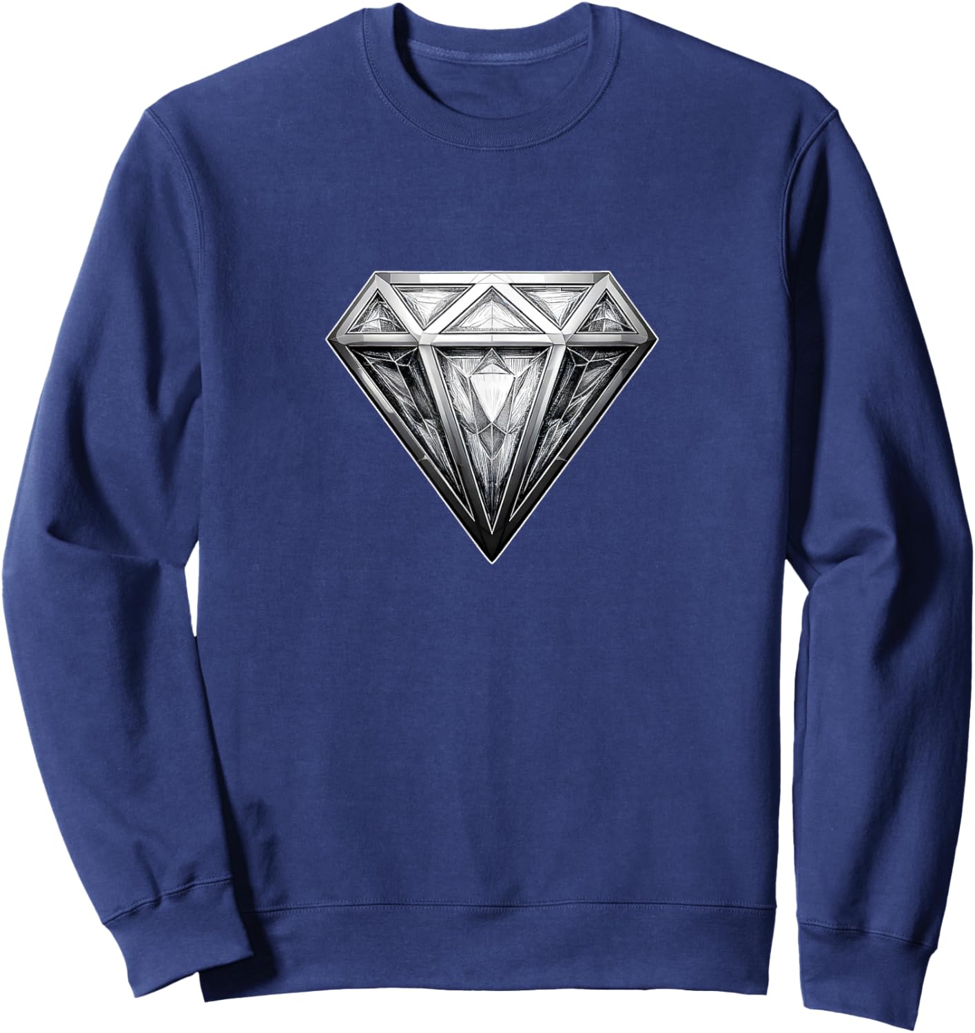 Diamond Black Black Men's Cool Shirts Sweatshirt - Sweatshirt | Navy