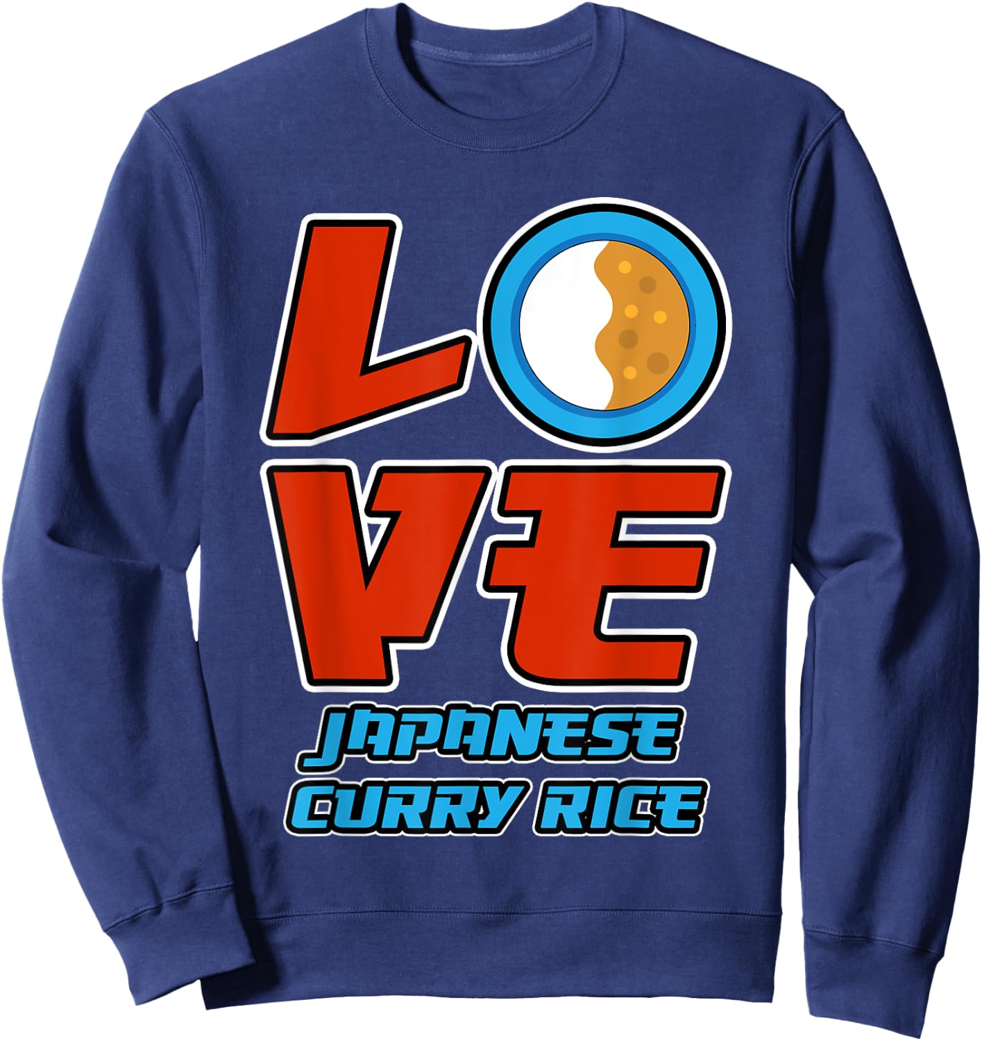 Love Japanese Curry Rice - Rice Sweatshirt - Sweatshirt | Navy