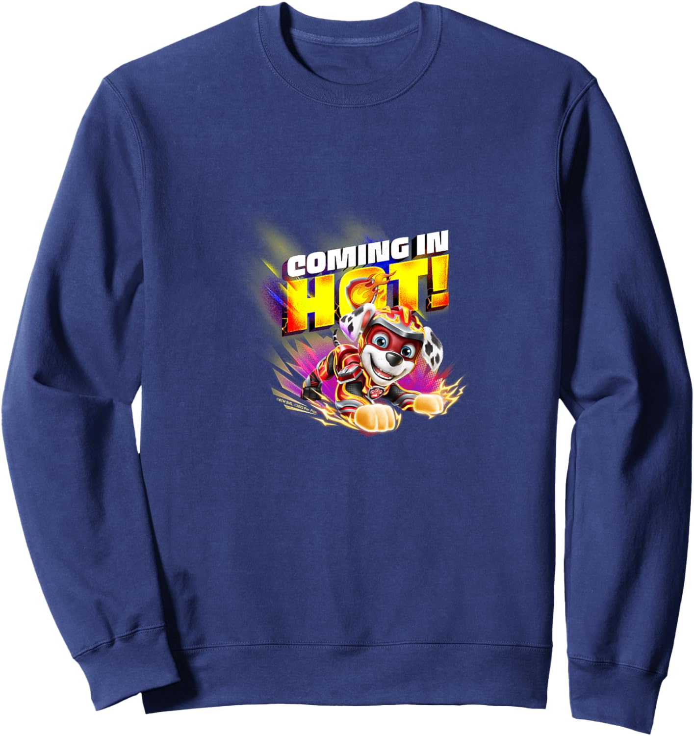Kids PAW Patrol: The Mighty Movie Marshall Coming In Hot! Sweatshirt - Sweatshirt | Navy
