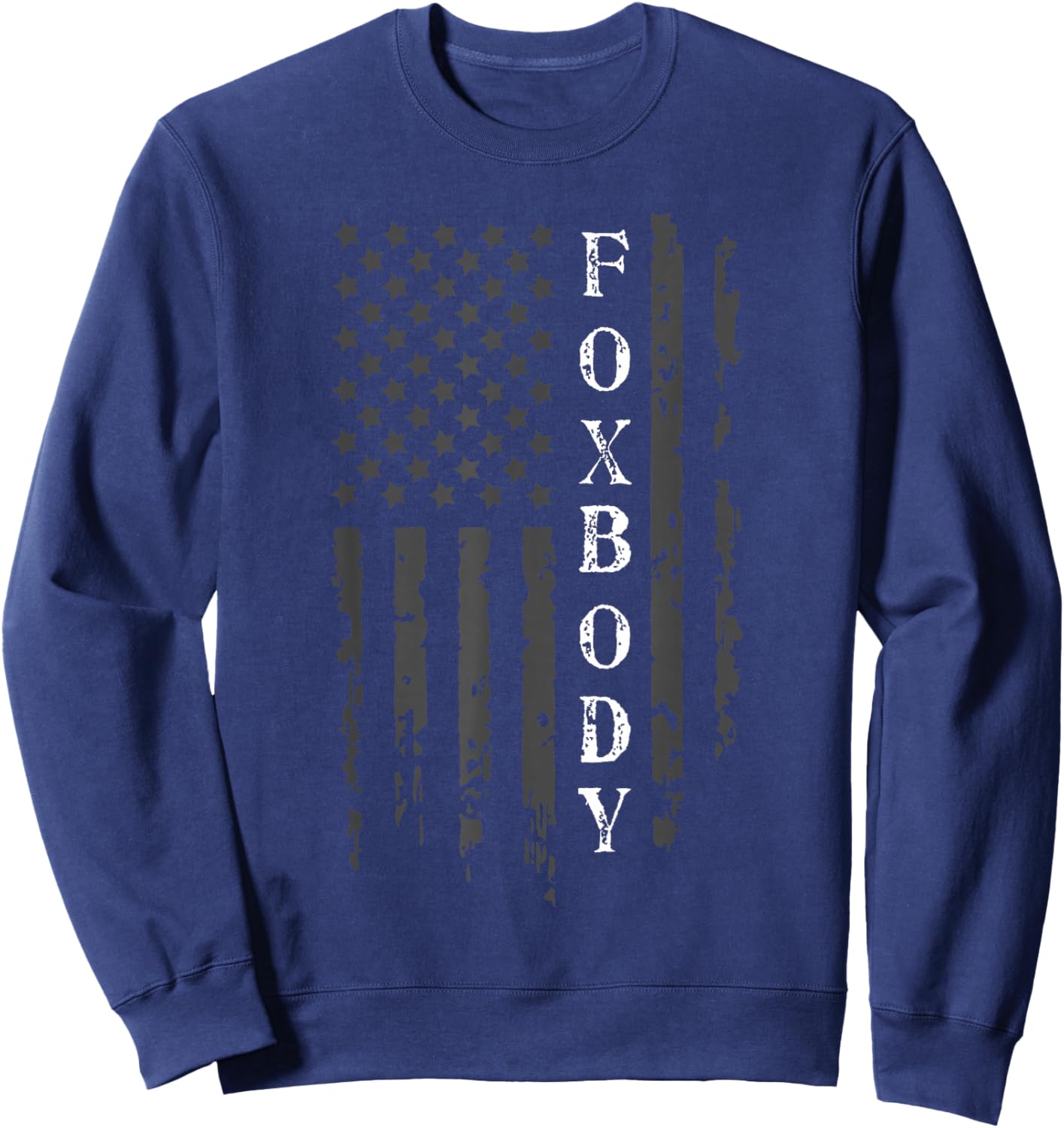 Foxbody, Foxbody 5.0 American Flag, Foxbody stang USA Flag , Small, Black Sweatshirt - Sweatshirt | Navy
