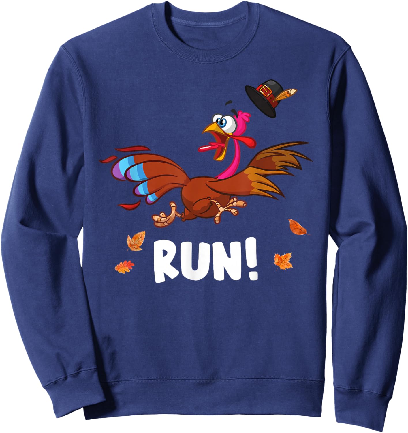 Thanksgiving Turkey Running Outfit Gear Costume Turkey Trot Sweatshirt - Sweatshirt | Navy