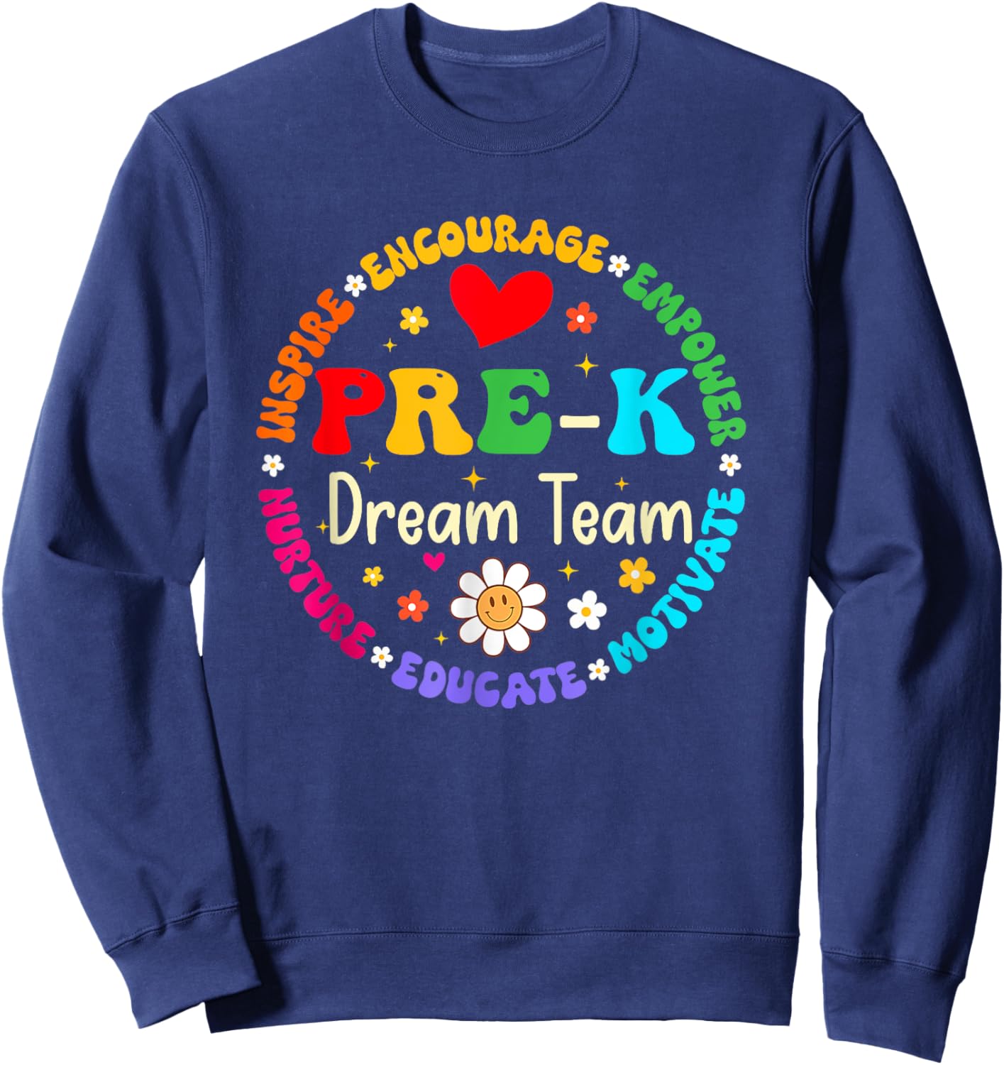 Back To School Pre K Dream Team Tour Teacher Students Kids Sweatshirt - Sweatshirt | Navy