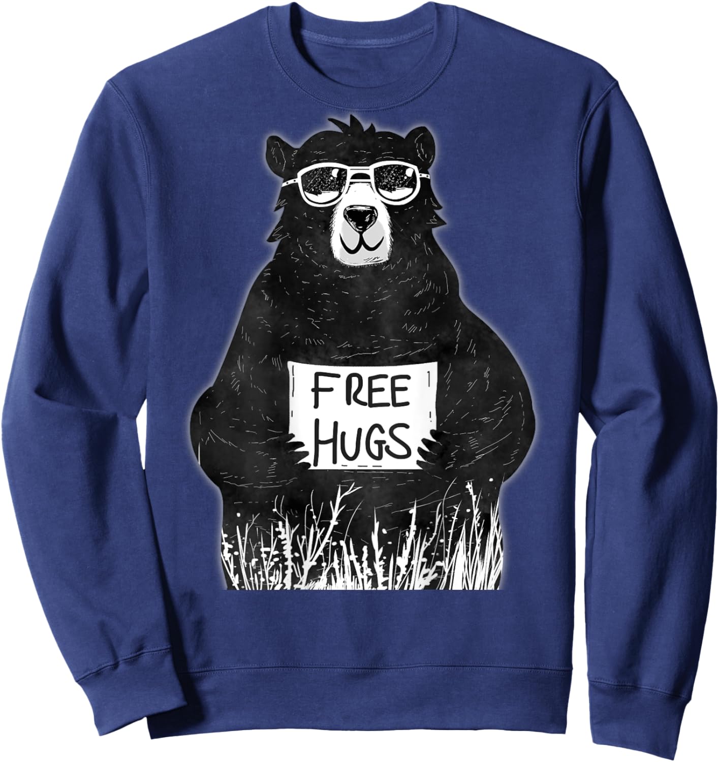 Free Hugs from Grizzly Bear Sweatshirt - Sweatshirt | Navy