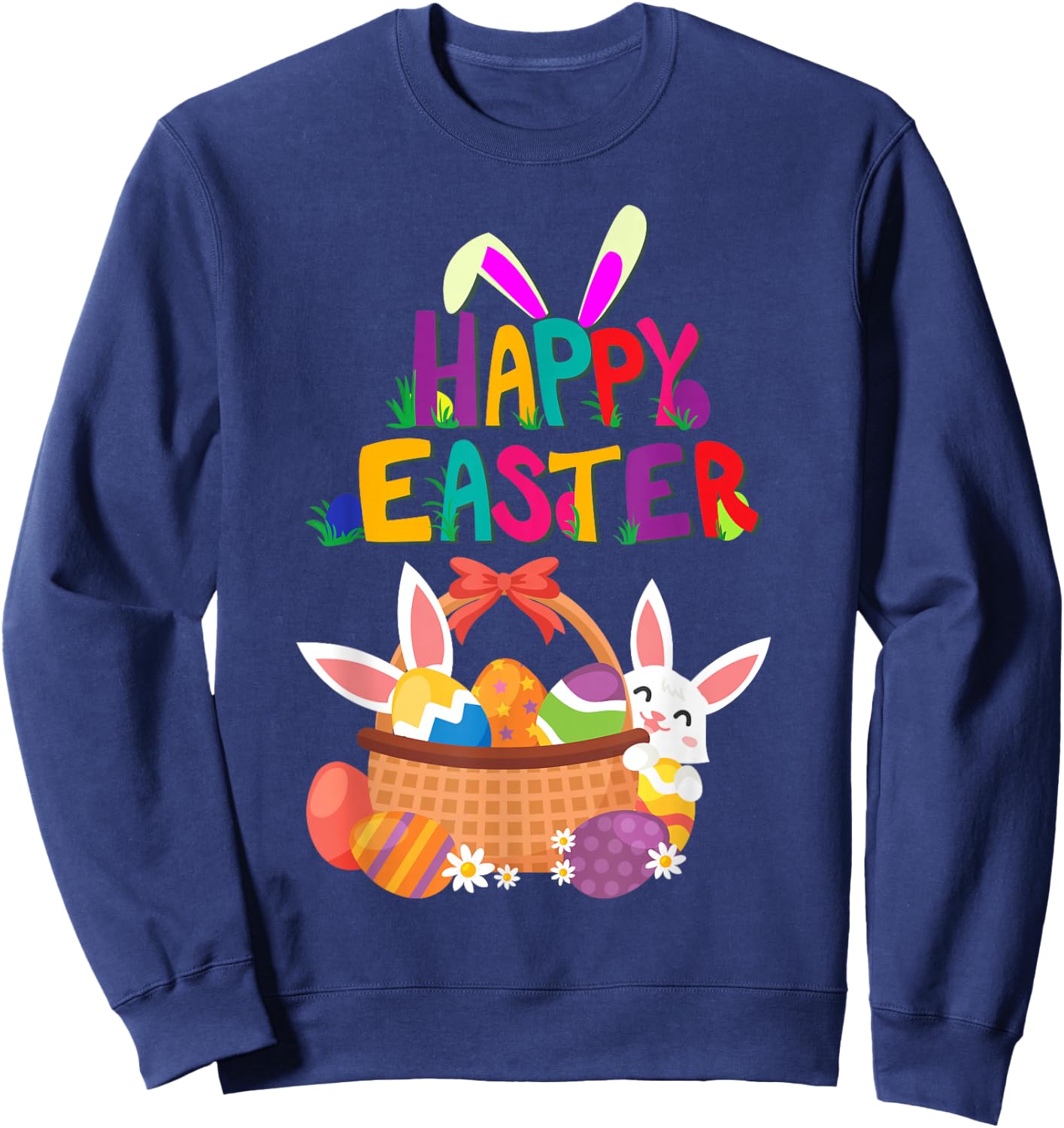 Happy Easter - Happy Easter - Easter Sweatshirt - Sweatshirt | Navy