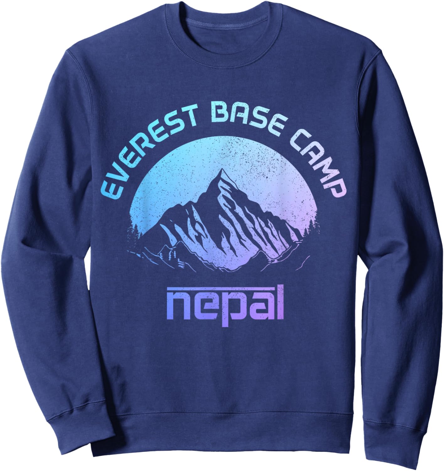 Mount Everest Nepal Himalaya Mountaineer Mountain Souvenir Sweatshirt - Sweatshirt | Navy