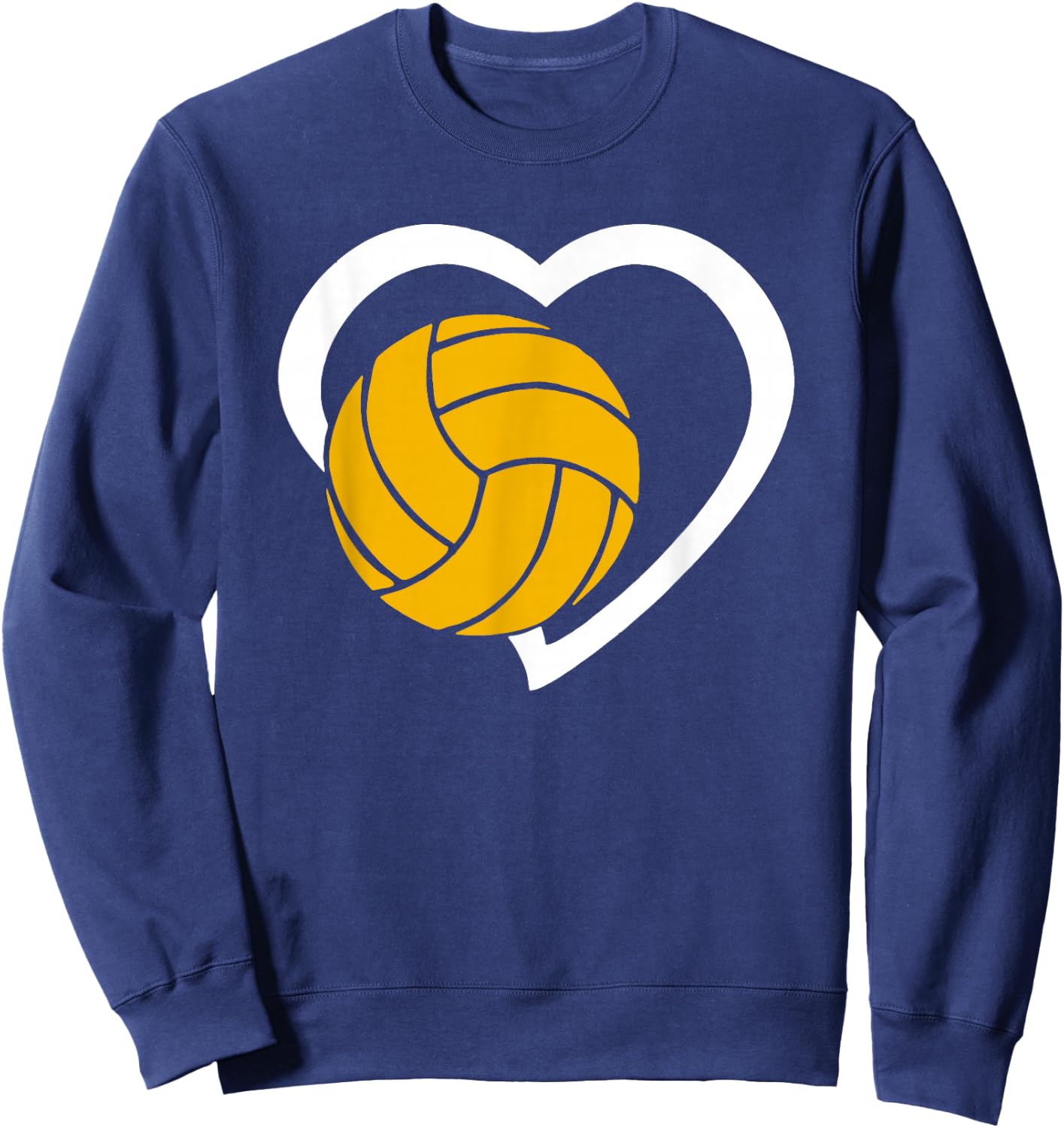 Water Handball Love Heart Symbol Swimming Sport Sweatshirt - Sweatshirt | Navy