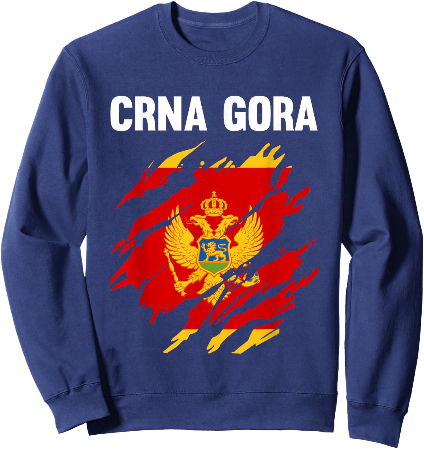 Crna Gora Montenegro Flag Sweatshirt - Sweatshirt | Navy