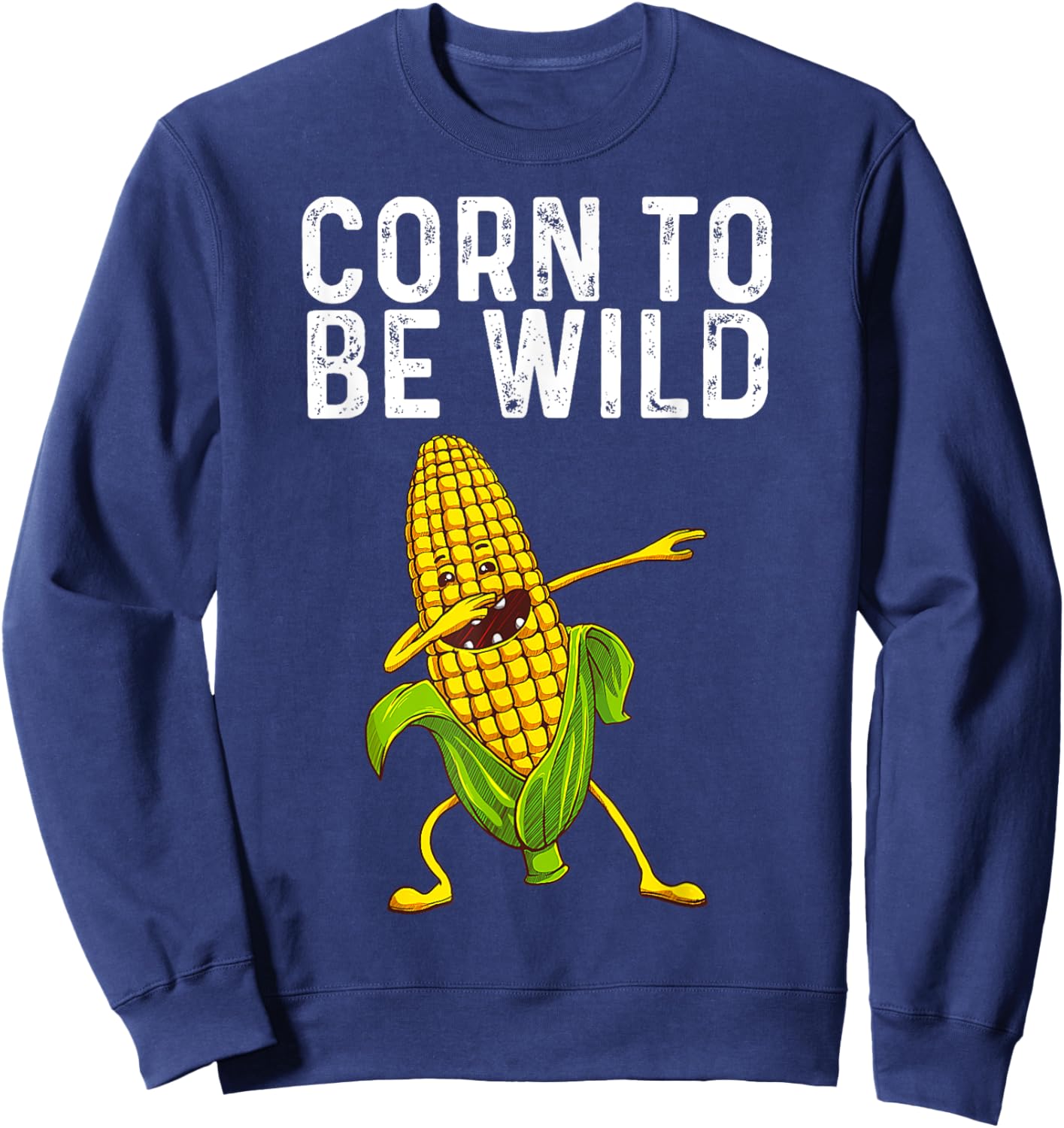 Corn On The Cob Costume Farmer Funny Corn Women Sweatshirt - Sweatshirt | Navy