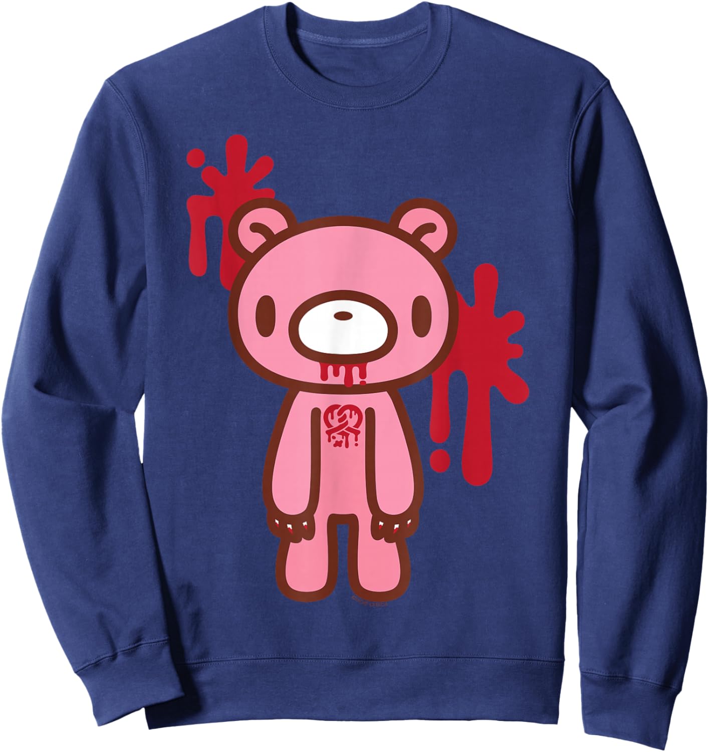 Gloomy Bear The Naughty Grizzly Twisted Heart Anime Manga Sweatshirt - Sweatshirt | Navy