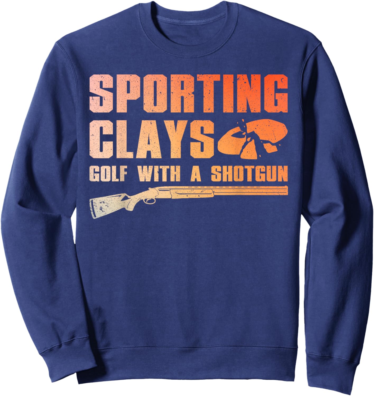 Cool Trap Shooting Women Skeet Clay Target Shooter Sweatshirt - Sweatshirt | Navy