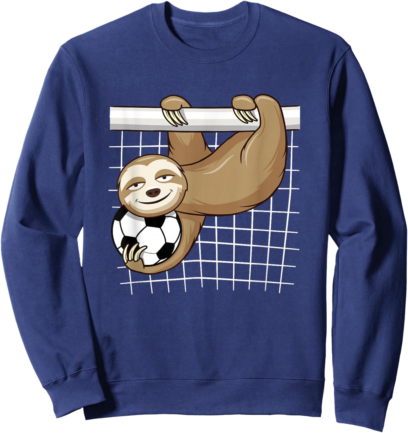 Funny Sloth Soccer Lover - Cute Goal Keeper Kids Sweatshirt - Sweatshirt | Navy