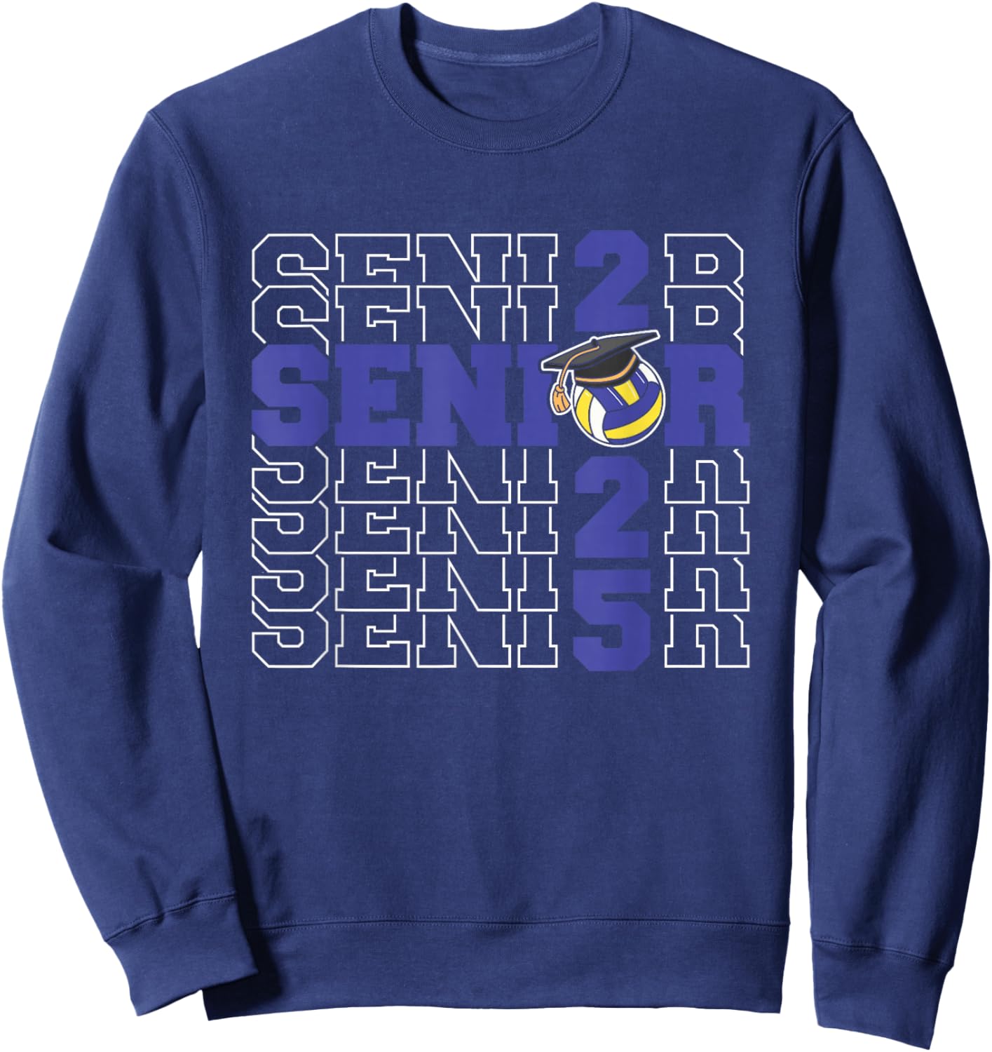 Class of 2025 Volleyball Senior Night Sweatshirt - Sweatshirt | Navy