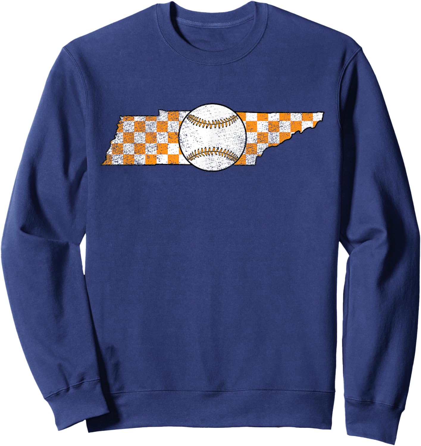 Volunteer State Tennessee Checkerboard Baseball Tennessee Sweatshirt - Sweatshirt | Navy
