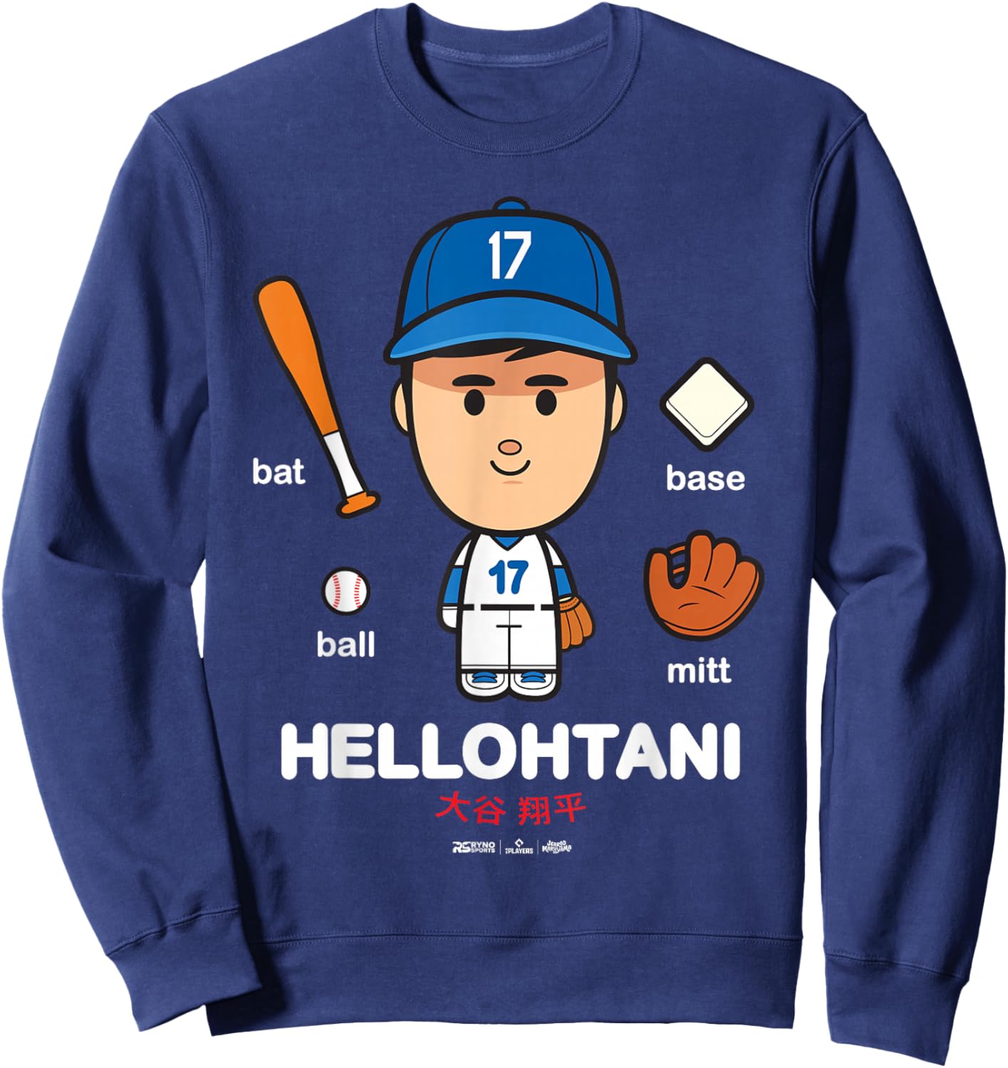 Shohei Ohtani Los Angeles Baseball HellOhtani MLBPA Sweatshirt - Sweatshirt | Navy