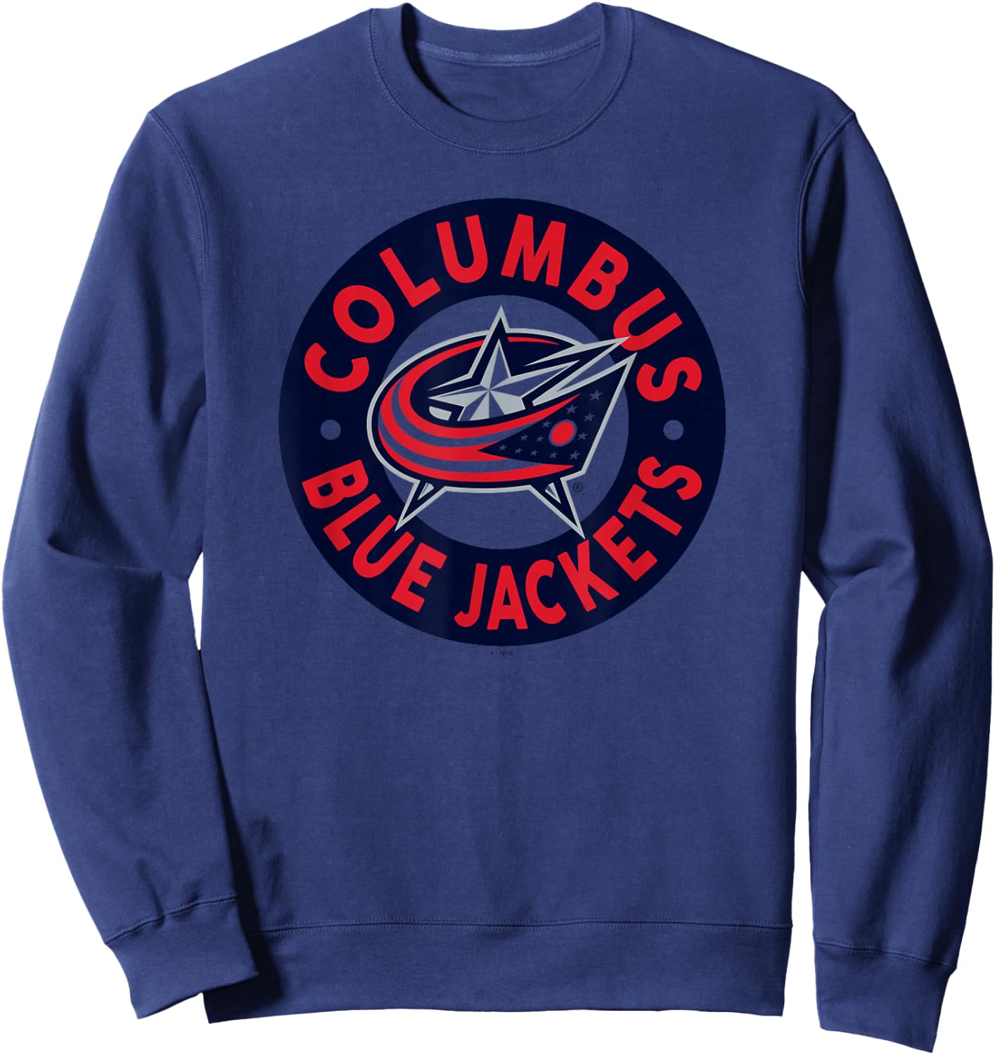 Columbus Blue Jackets Symbol White Officially Licensed Sweatshirt - Sweatshirt | Navy