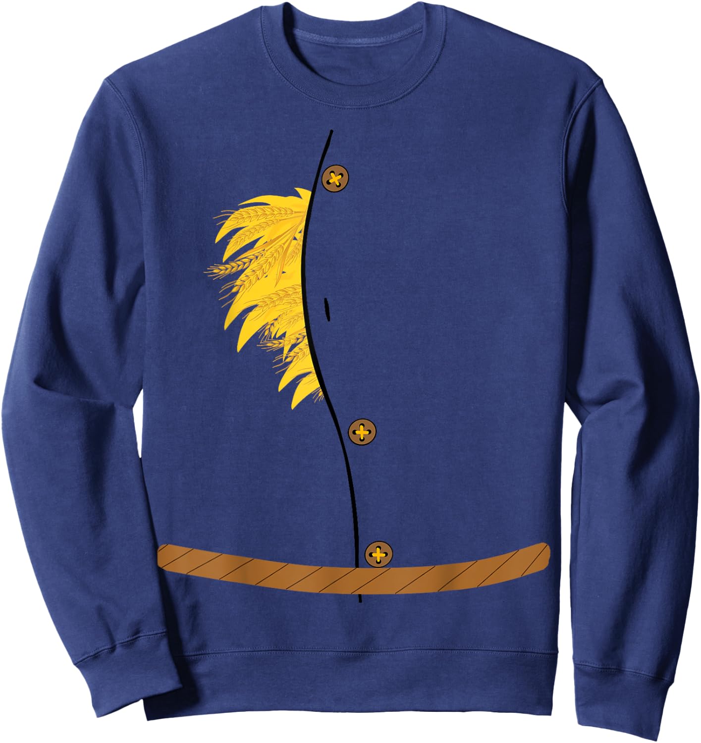 OZ Halloween Scarecrow Costume Shirt Art-Funny Wizard of OZ Sweatshirt - Sweatshirt | Navy