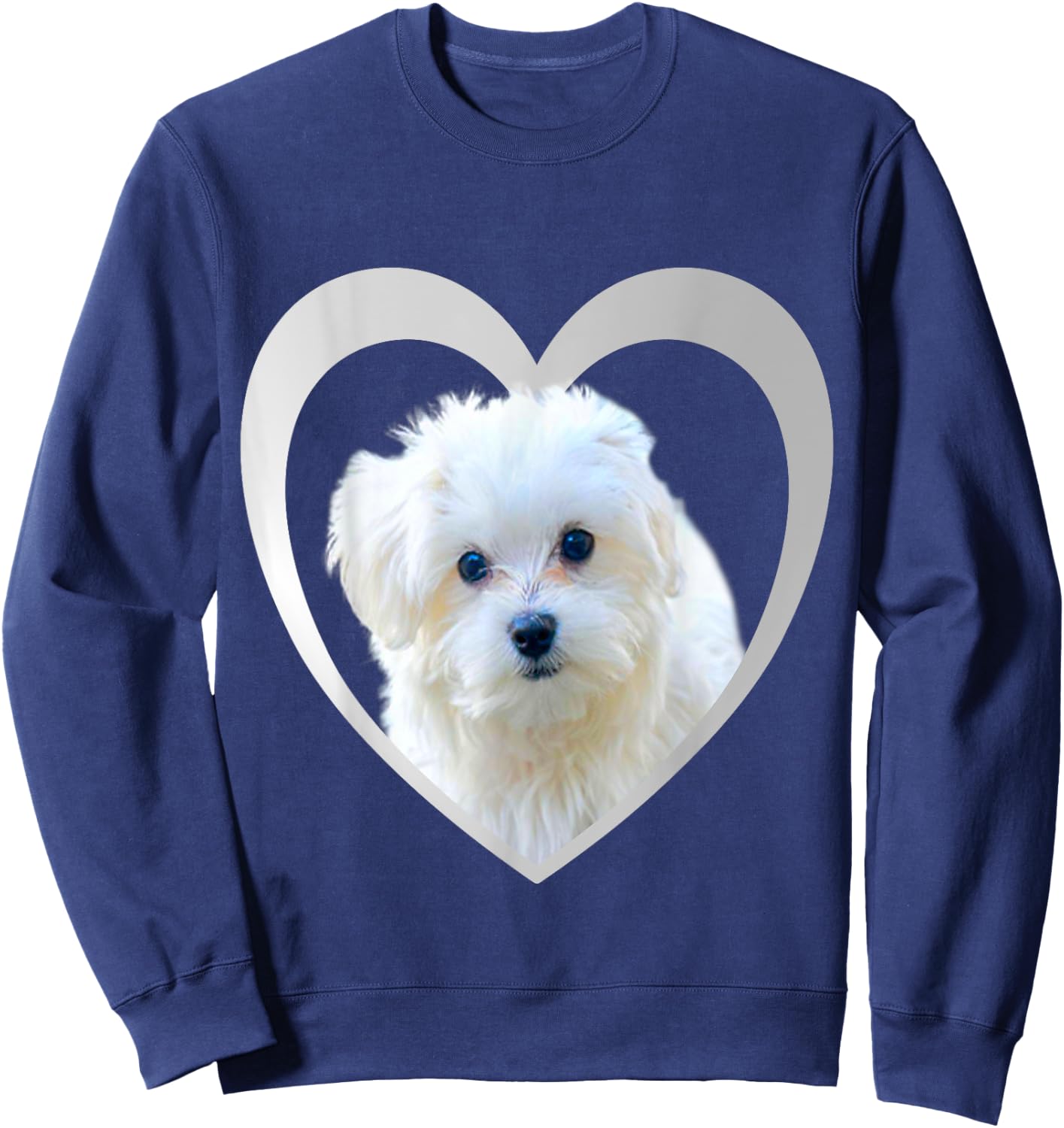 Maltese - Maltese Dog - Maltese Men Women Girls Kids Sweatshirt - Sweatshirt | Navy