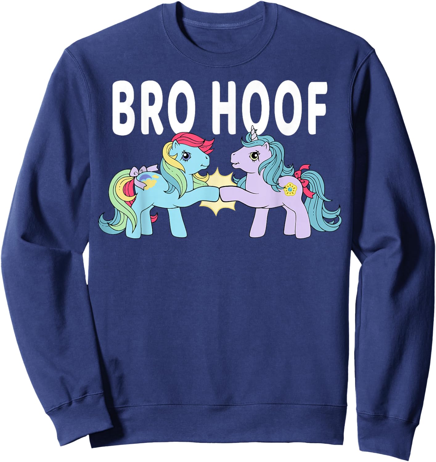 My Little Pony Bro Hoof Vintage Rainbow Ponies Sweatshirt - Sweatshirt | Navy